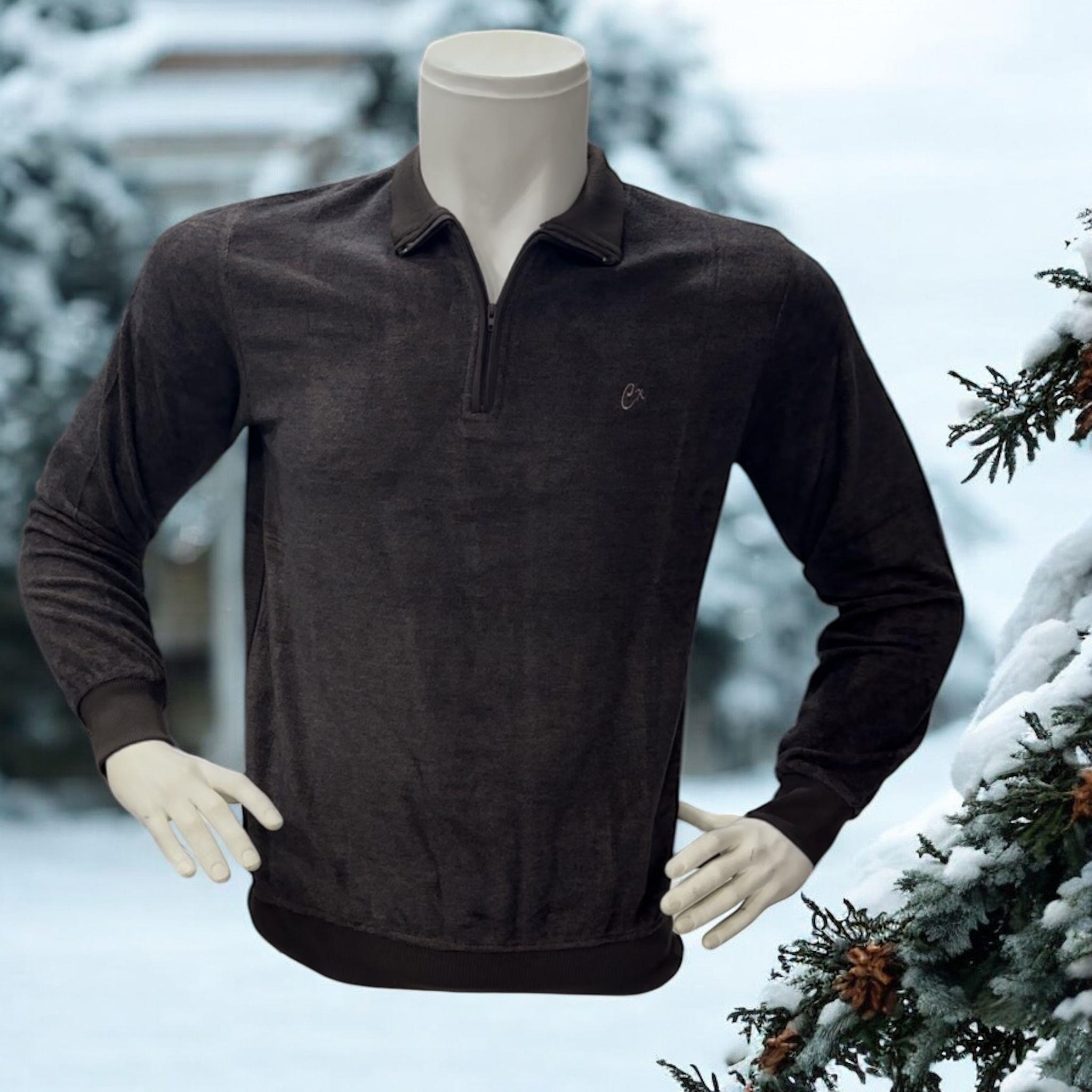 Kışlık Pamuklu Selanik Örgü Uzun Kollu Erkek-Kadın  Sweatshirt (Regular Kalıp)