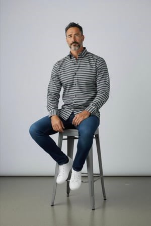 Klasik %100 Cotton Uzun Kollu Terletmeyen Kışlık 2 Renkli Çizgili Gömlek (Slim Fit)