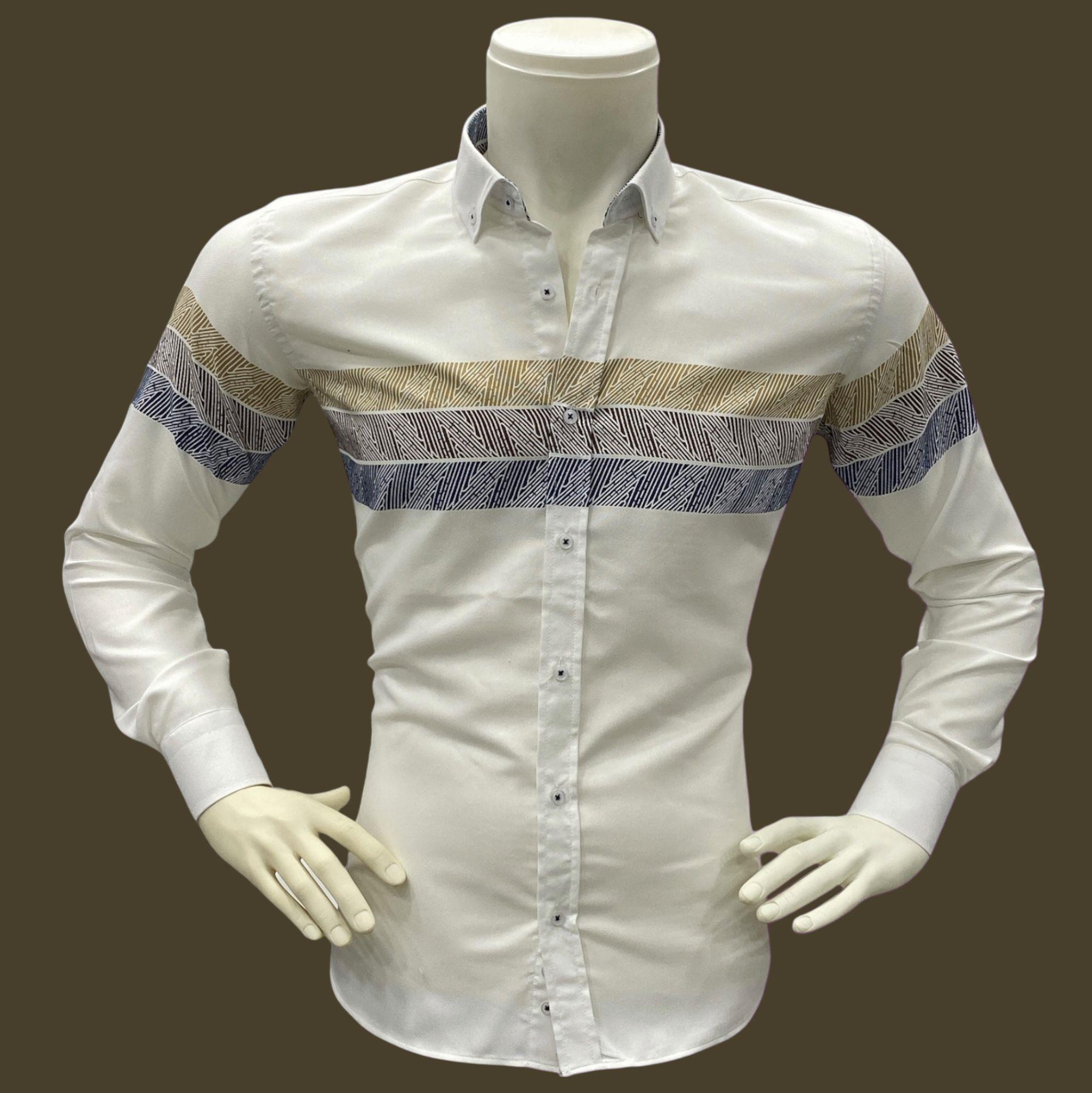 Klasik %100 Cotton Uzun Kollu Terletmeyen Kışlık Flanel Kumaş 3 Renkli Çizgili Gömlek (Regular Kalıp)