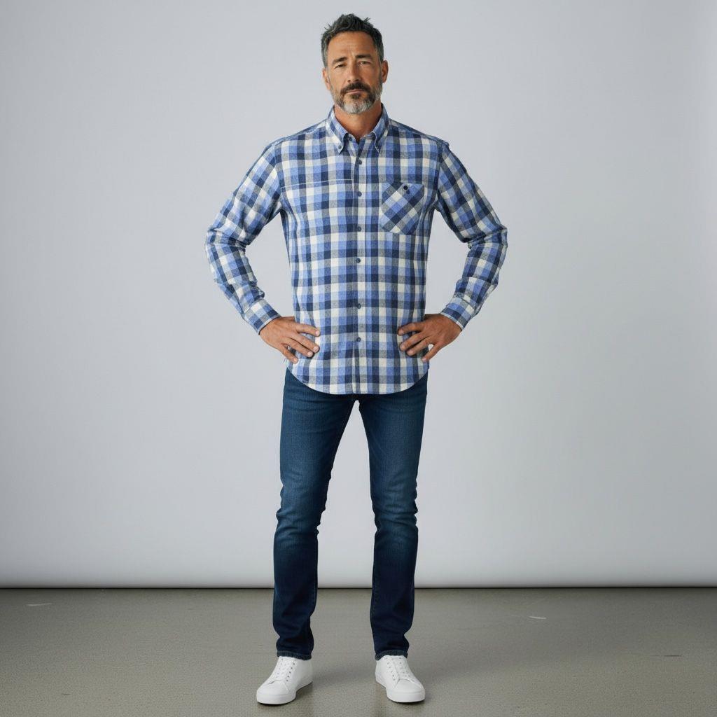 Klasik %100 Cotton Uzun Kollu Terletmeyen Kışlık Oduncu Gömlek (Regular Kalıp)