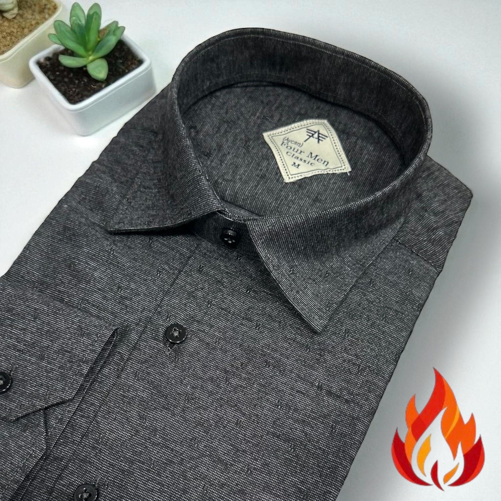 Klasik %100 Cotton Uzun Kollu Terletmeyen Kışlık Flanel Terletmeyen Tek Cepli Gömlek (Regular Kalıp)