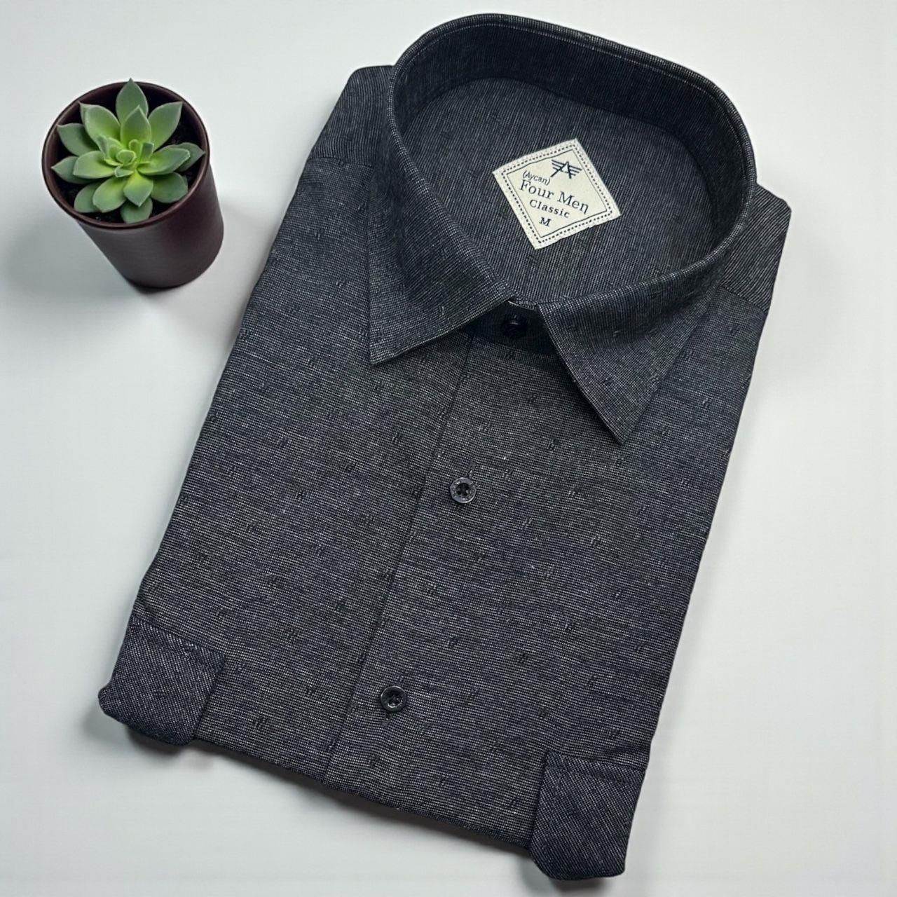 Klasik %100 Cotton Uzun Kollu Terletmeyen Kışlık Flanel Terletmeyen Gömlek (Regular Kalıp)