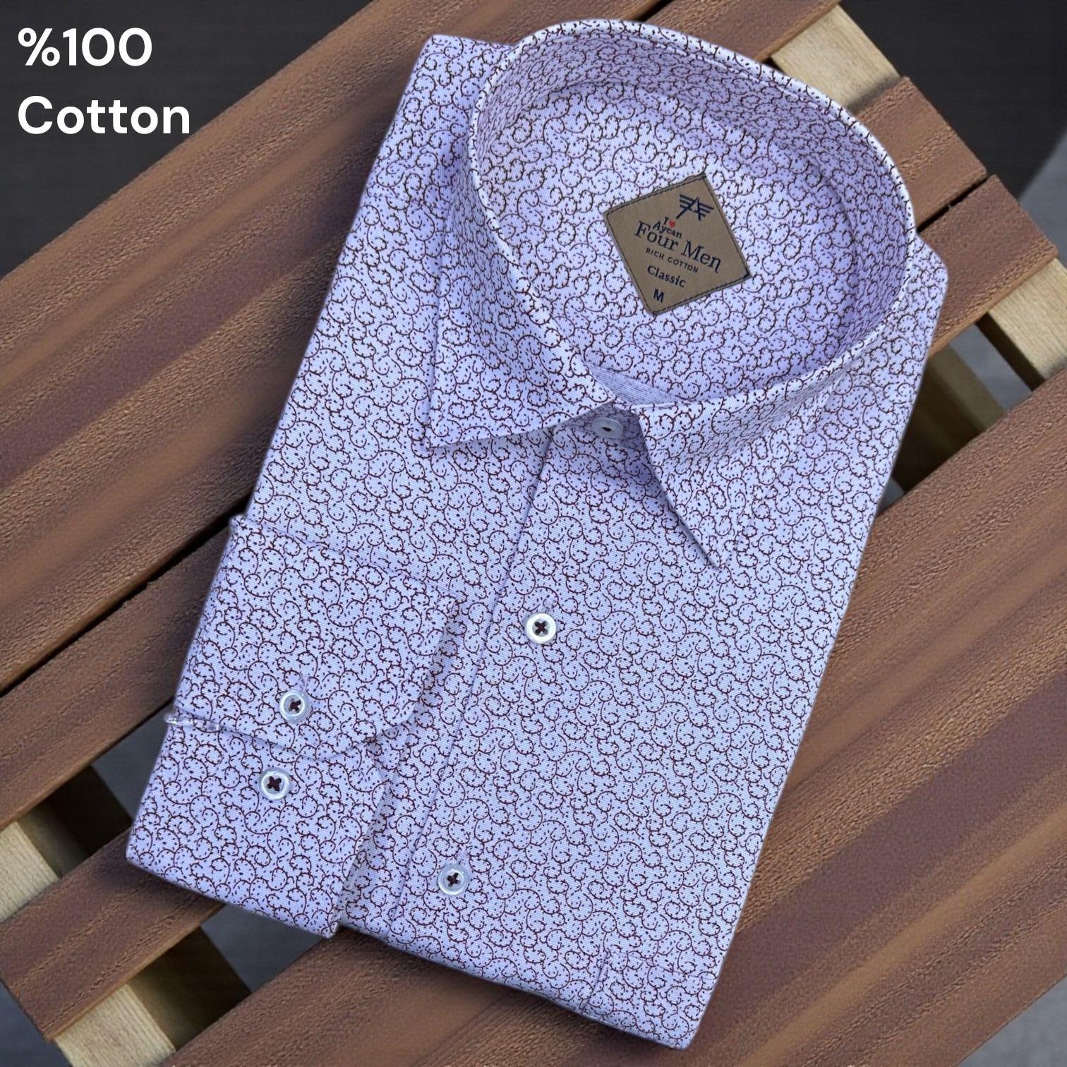 Klasik %100 Cotton Uzun Kollu Terletmeyen 4 Mevsim Gömlek (Regular Kalıp)