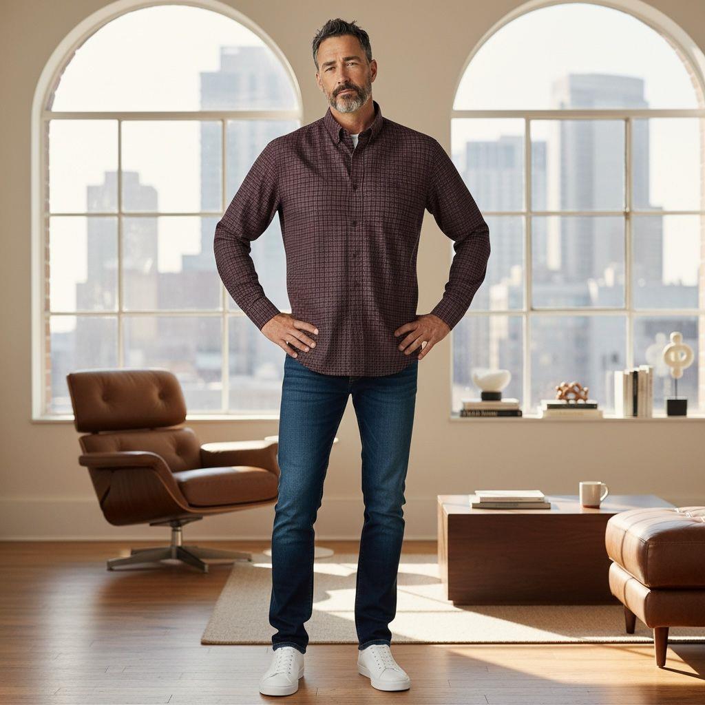 Klasik %100 Cotton Uzun Kollu Terletmeyen Kışlık Flanel 2 Çizgili Süler Gömlek (Regular Kalıp)