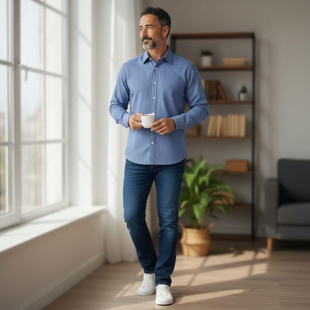 Klasik %100 Cotton Uzun Kollu Terletmeyen 4 Mevsim Gömlek (Regular Kalıp)