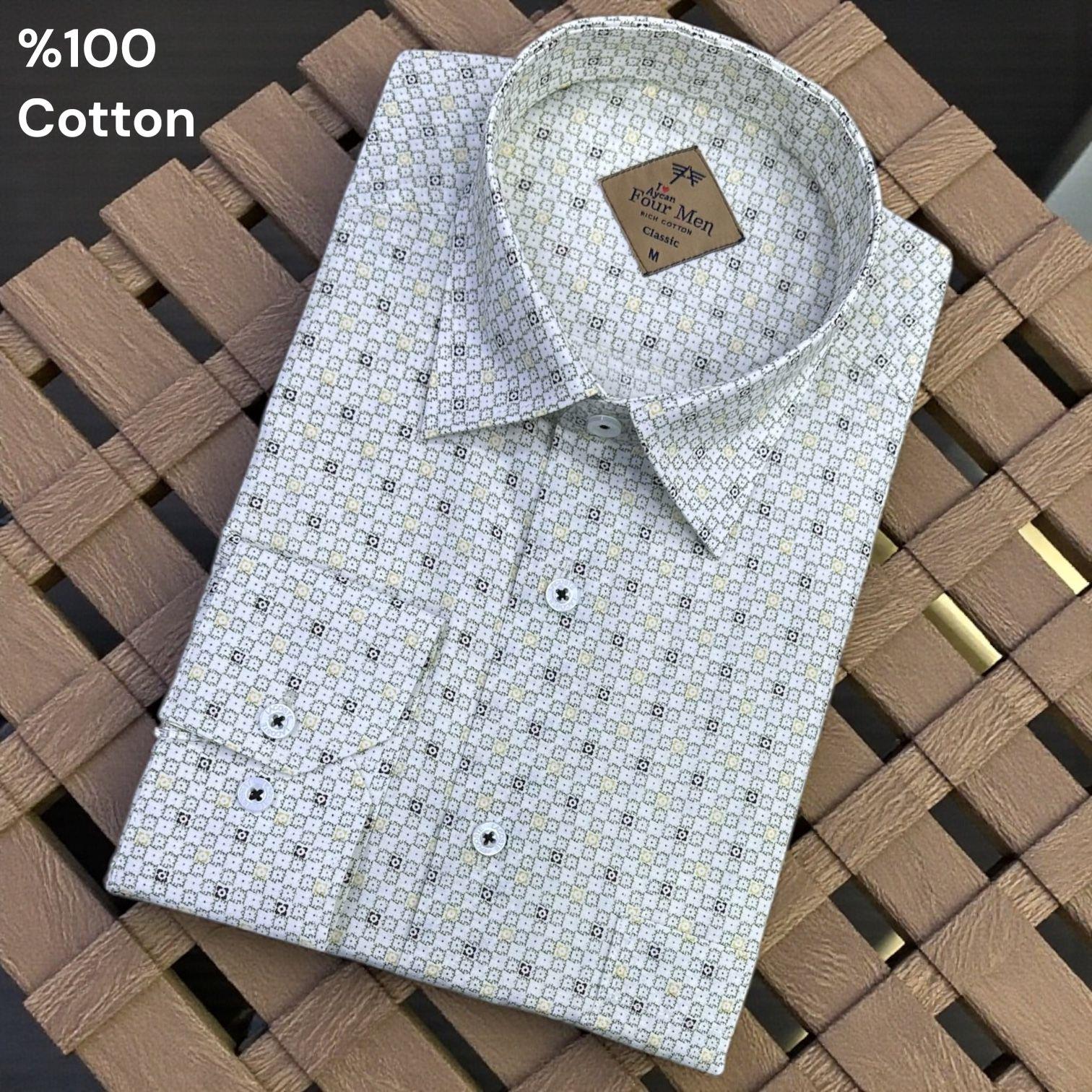 Klasik %100 Cotton Uzun Kollu Terletmeyen 4 Mevsim Gömlek (Regular Kalıp)