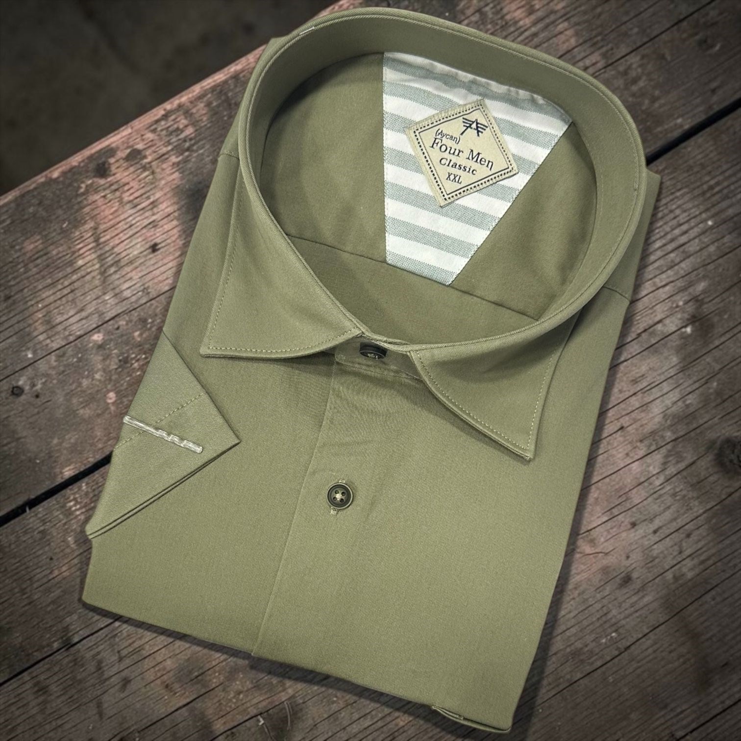 Linen Keten Klasik %100 Cotton Kısa Kollu Terletmeyen Gömlek 