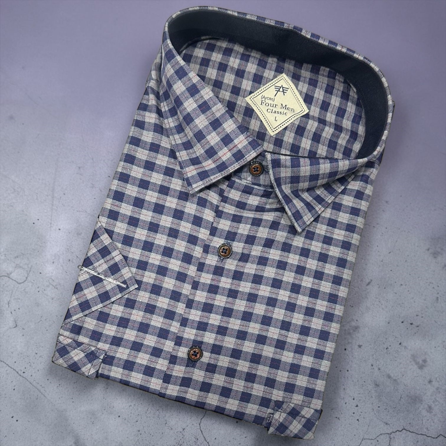 Linen Keten Klasik %100 Cotton Kısa Kollu Terletmeyen Gömlek 