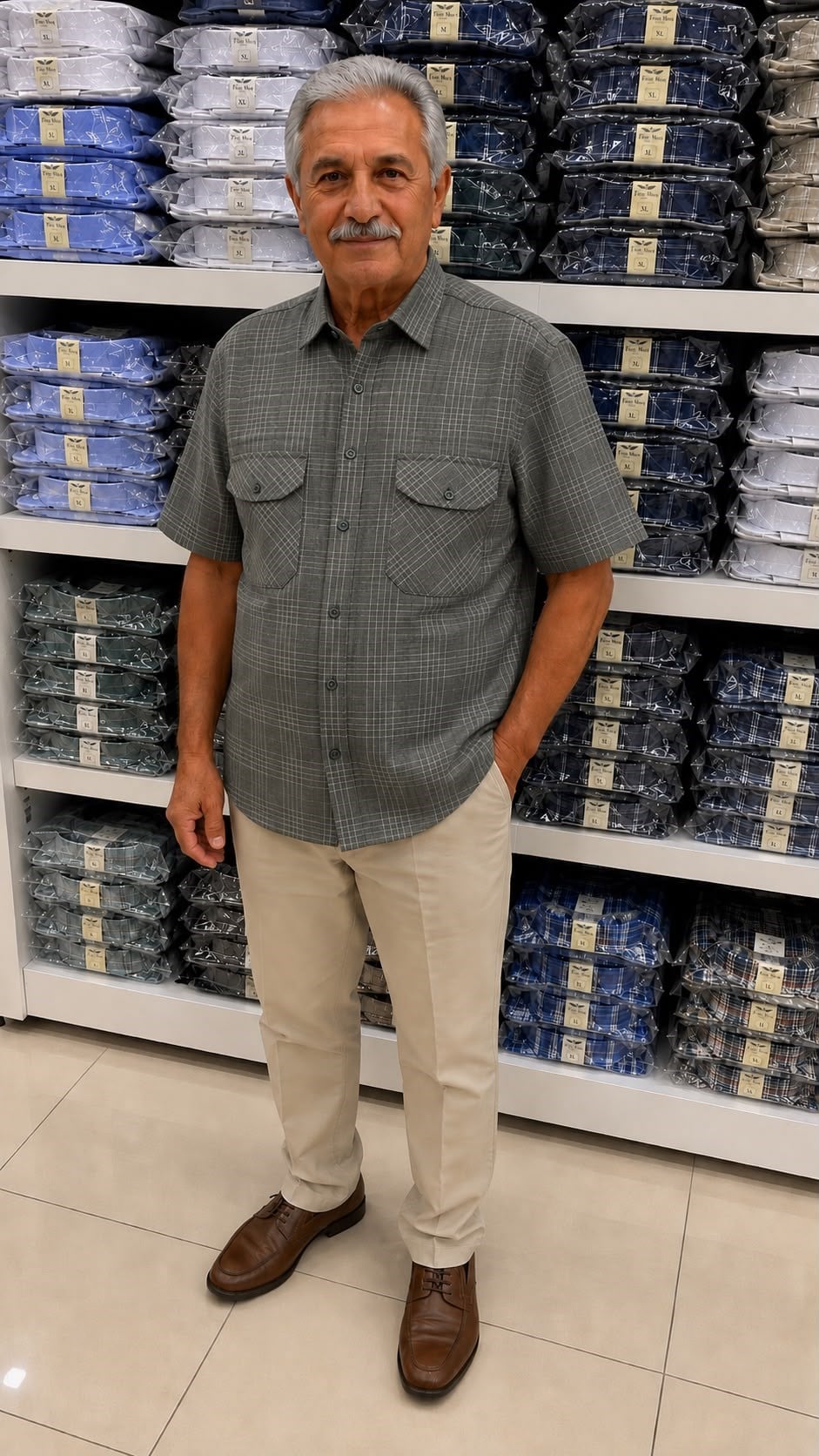 Linen Keten Klasik %100 Cotton Kısa Kollu Çift Cepli Terletmeyen Gömlek 