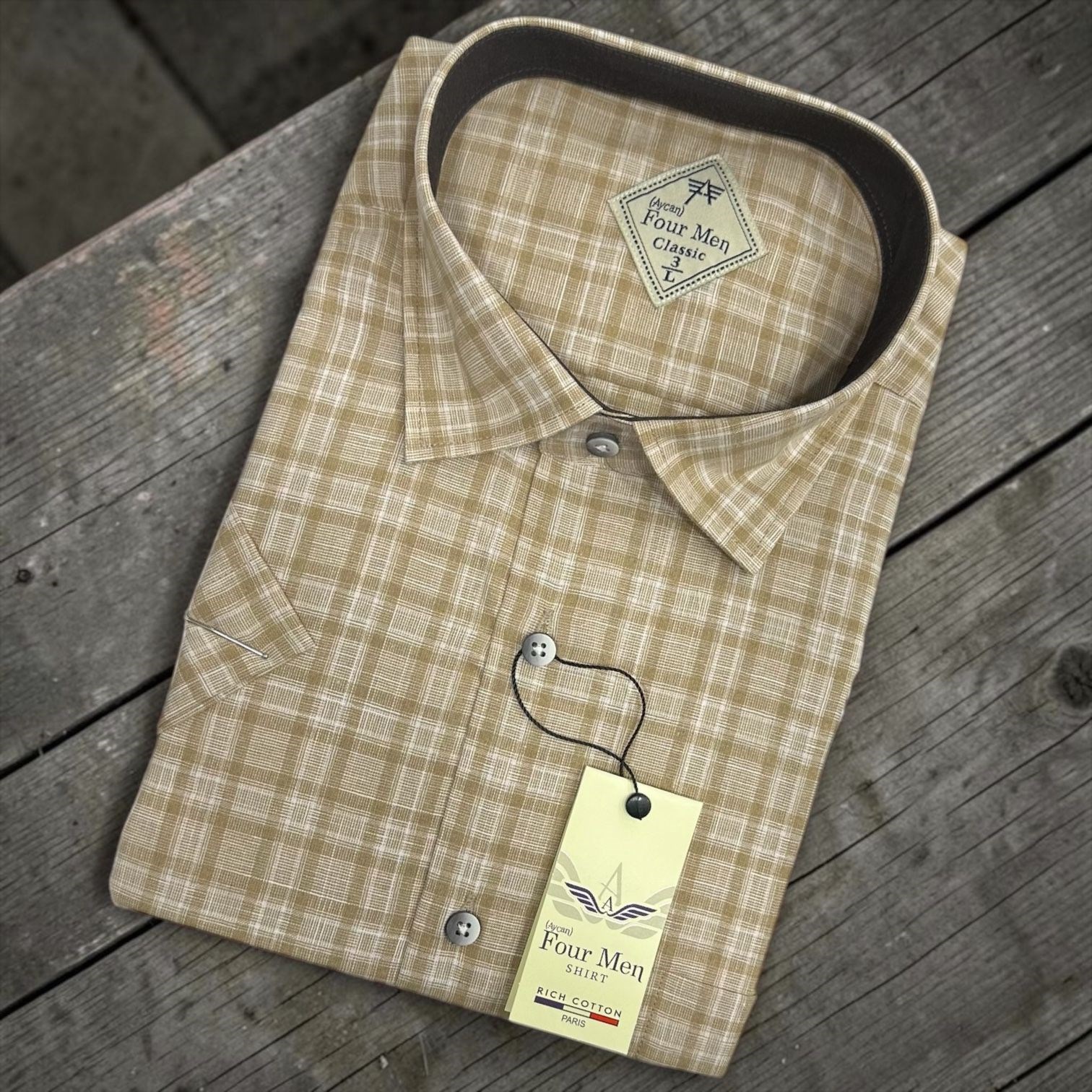 Linen Keten Klasik %100 Cotton Kısa Kollu Terletmeyen Gömlek 