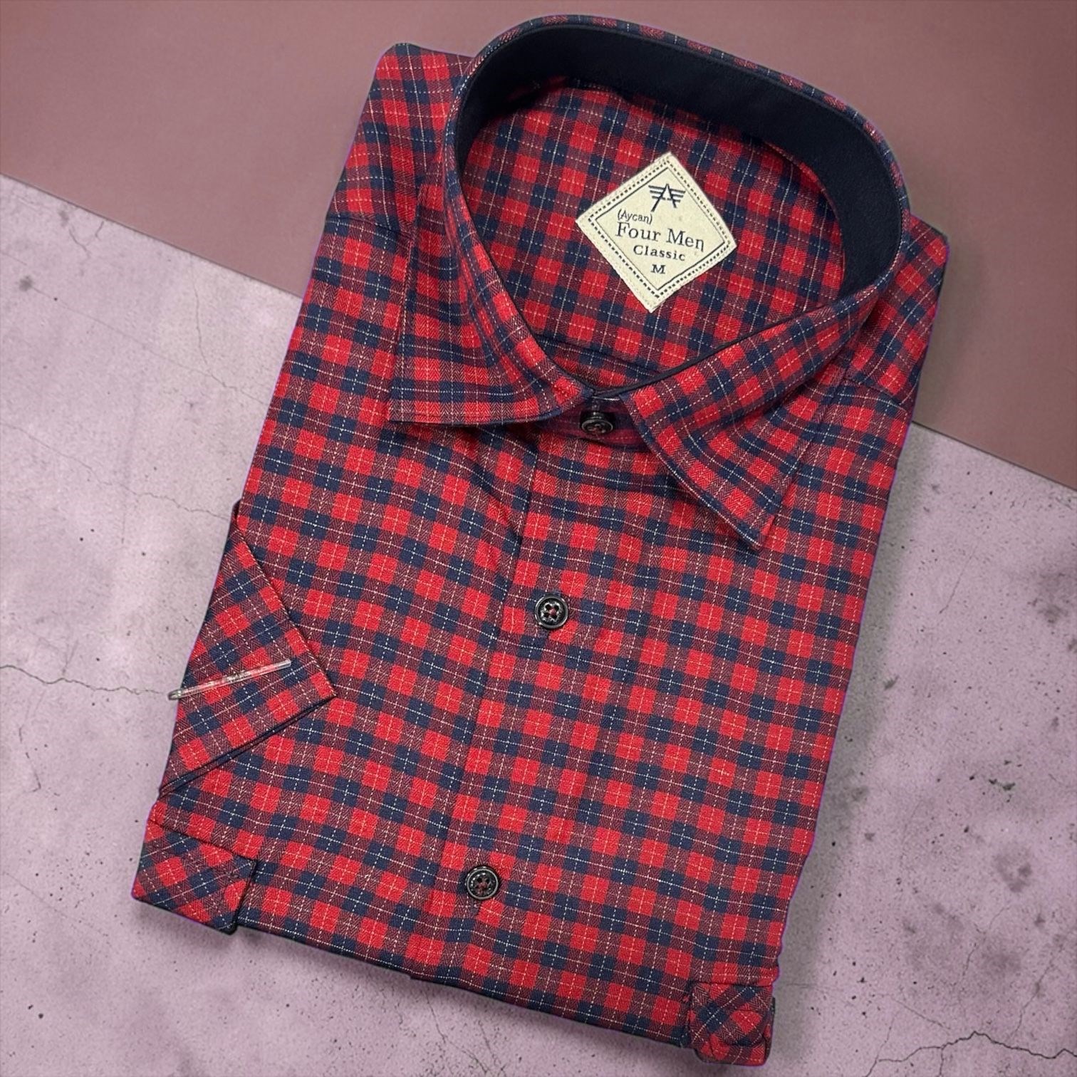 Linen Keten Klasik %100 Cotton Kısa Kollu Terletmeyen Gömlek 