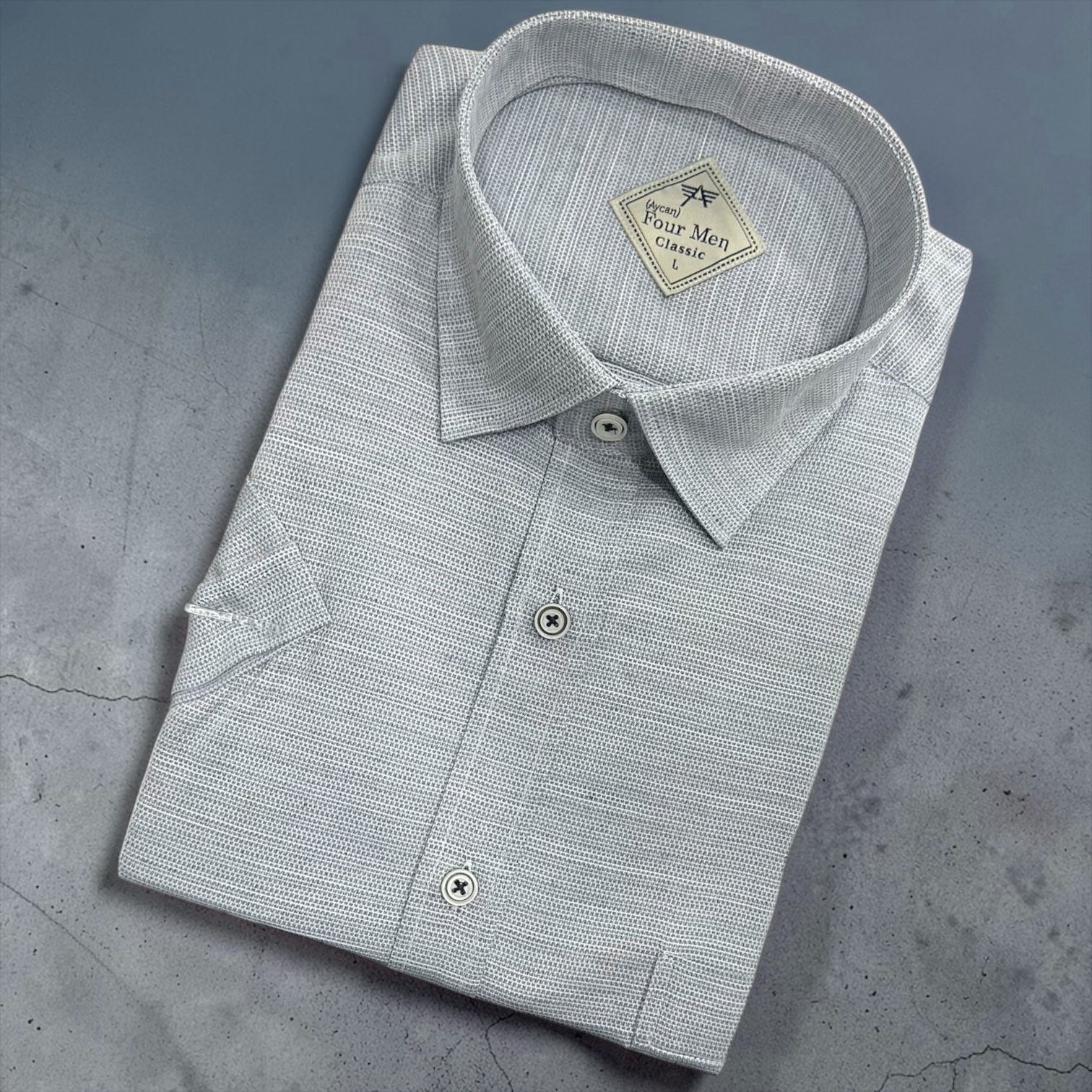 Linen Keten Klasik %100 Cotton Kısa Kollu Terletmeyen Gömlek 
