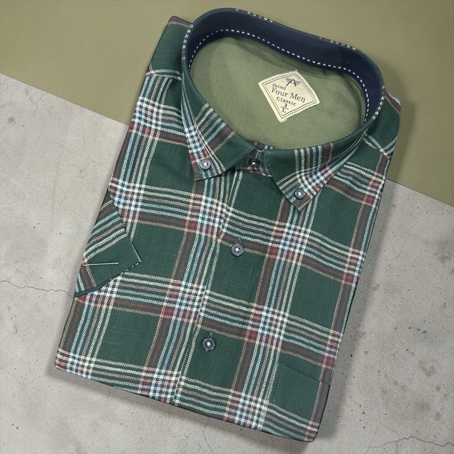 Linen Keten Klasik %100 Cotton Kısa Kollu Terletmeyen Gömlek 