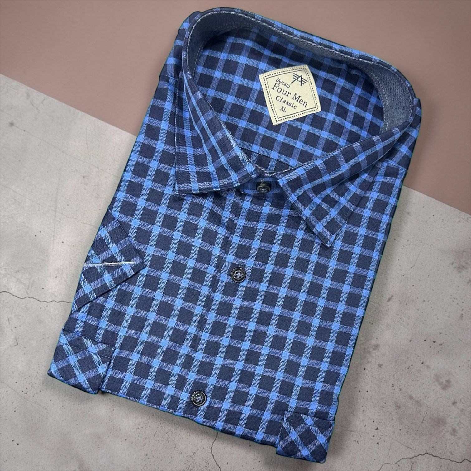 Linen Keten Klasik %100 Cotton Kısa Kollu Terletmeyen Gömlek 