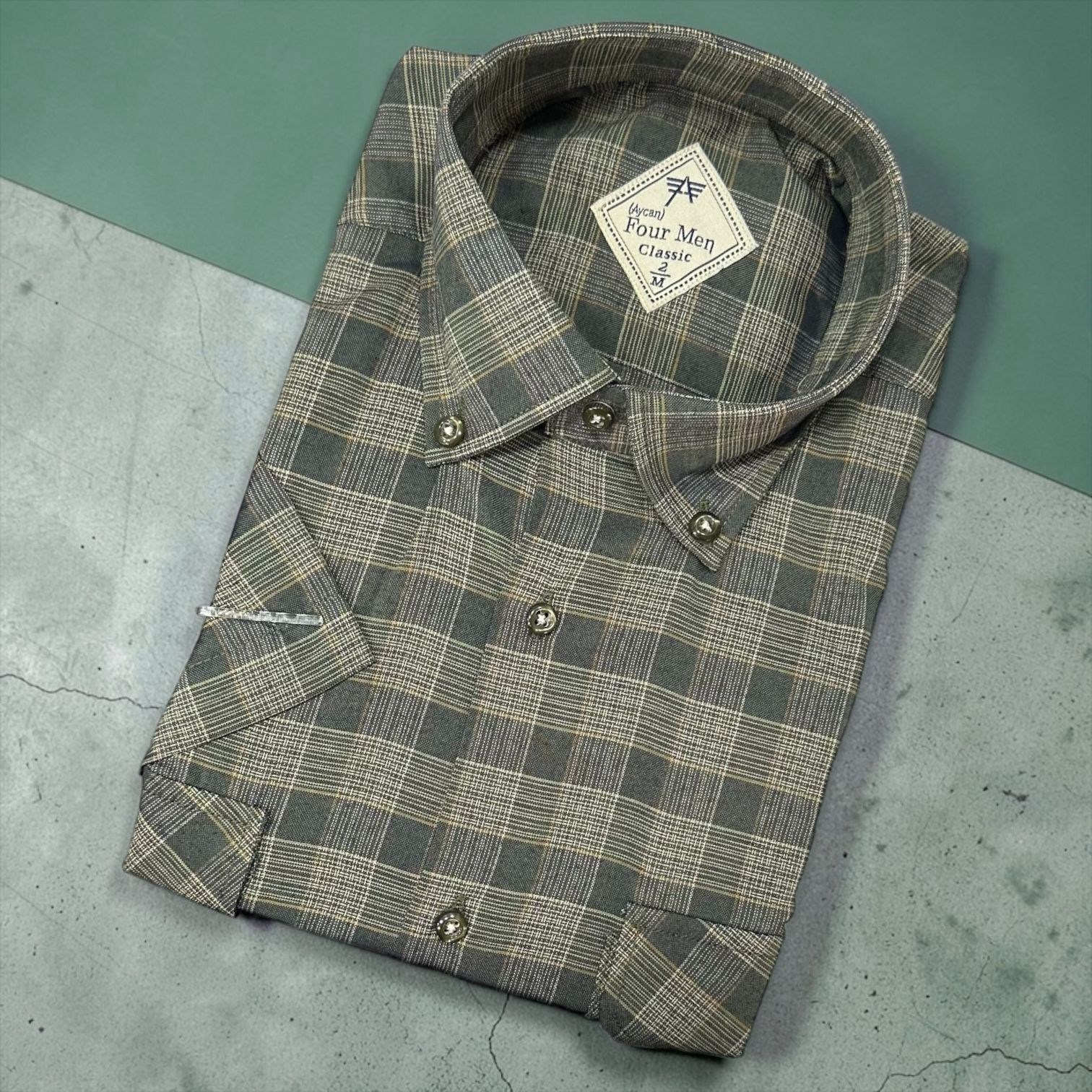 Linen Keten Klasik %100 Cotton Kısa Kollu Terletmeyen Gömlek 