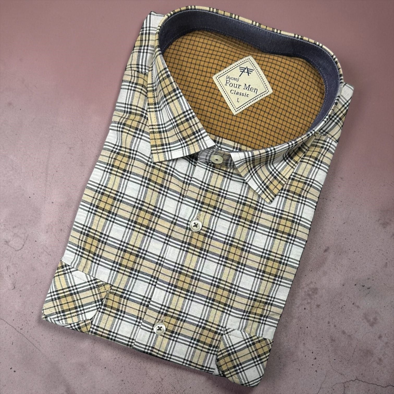 Linen Keten Klasik %100 Cotton Kısa Kollu Terletmeyen Gömlek 
