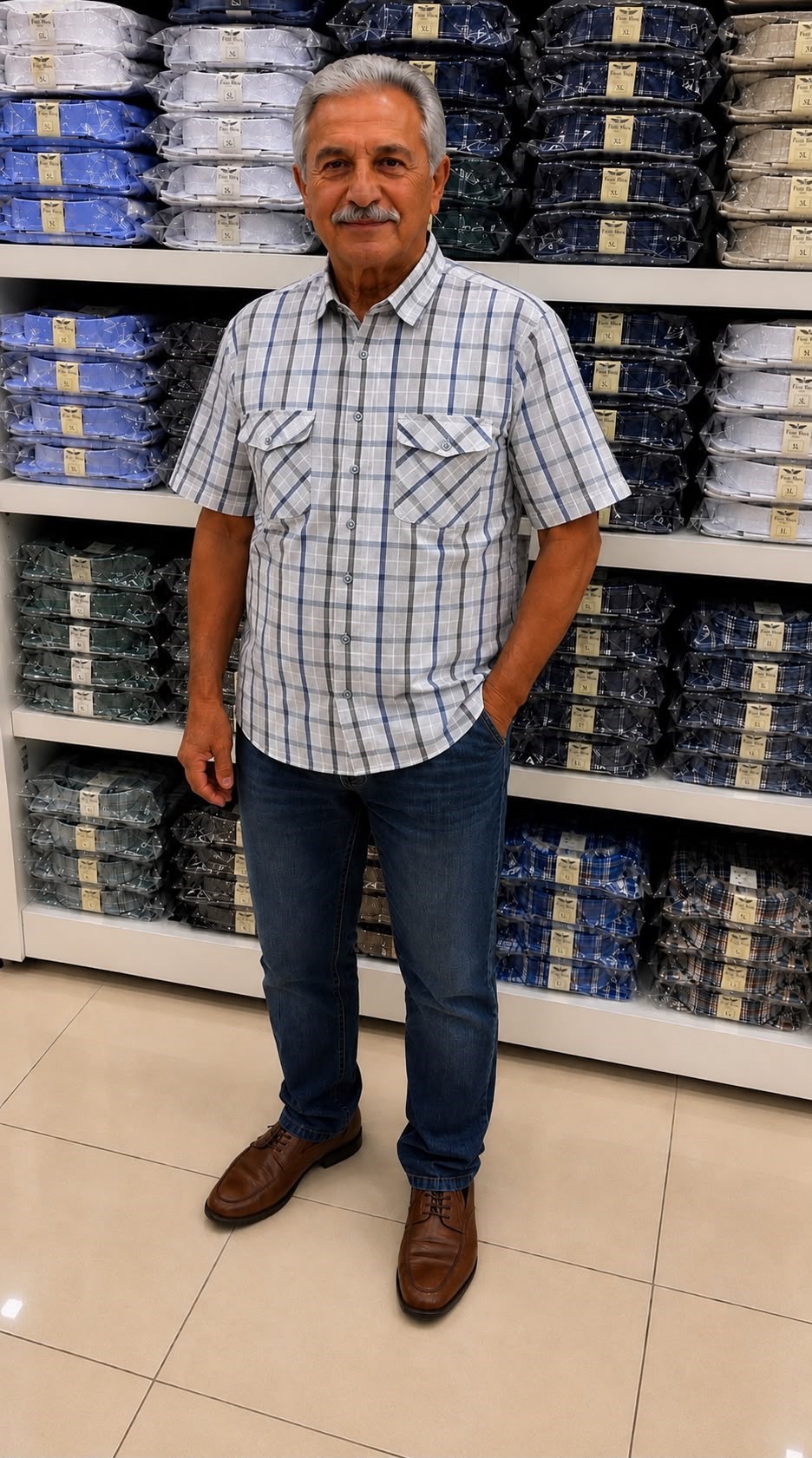 Linen Keten Klasik %100 Cotton Kısa Kollu Çift Cepli Terletmeyen Gömlek 