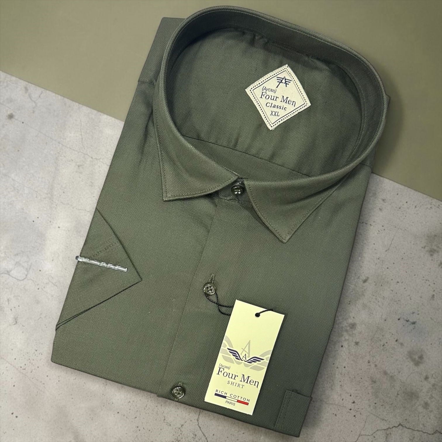 Linen Keten Klasik %100 Cotton Kısa Kollu Terletmeyen Gömlek 