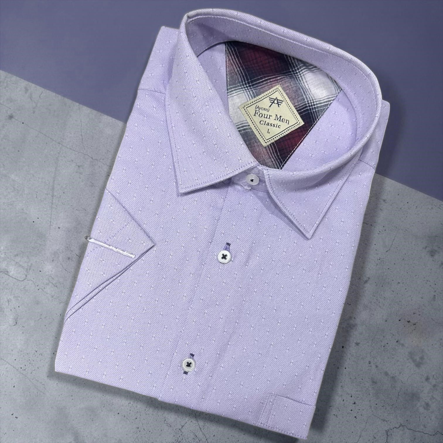 Linen Keten Klasik %100 Cotton Kısa Kollu Terletmeyen Gömlek 