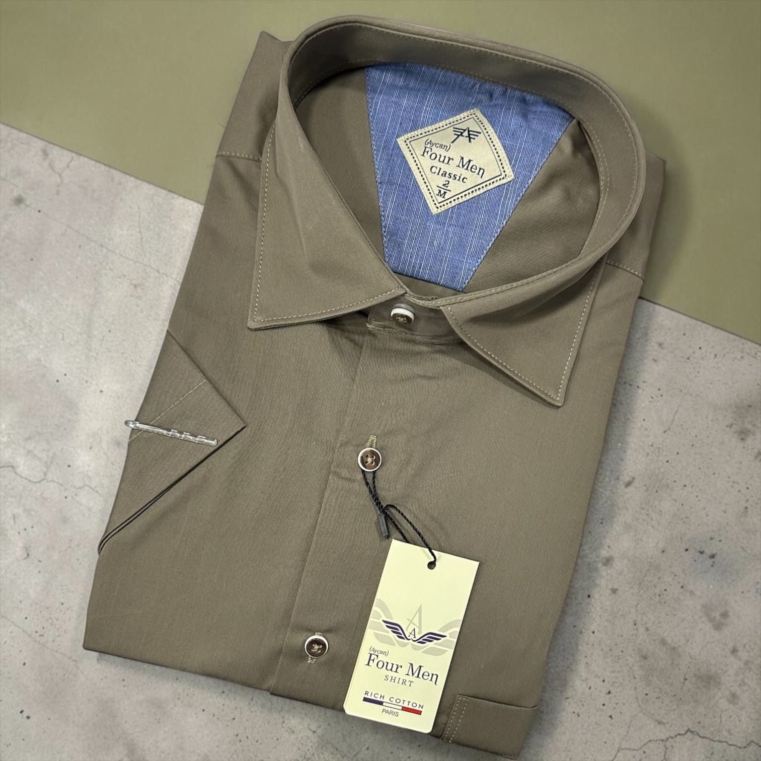 Linen Keten Klasik %100 Cotton Kısa Kollu Terletmeyen Gömlek 