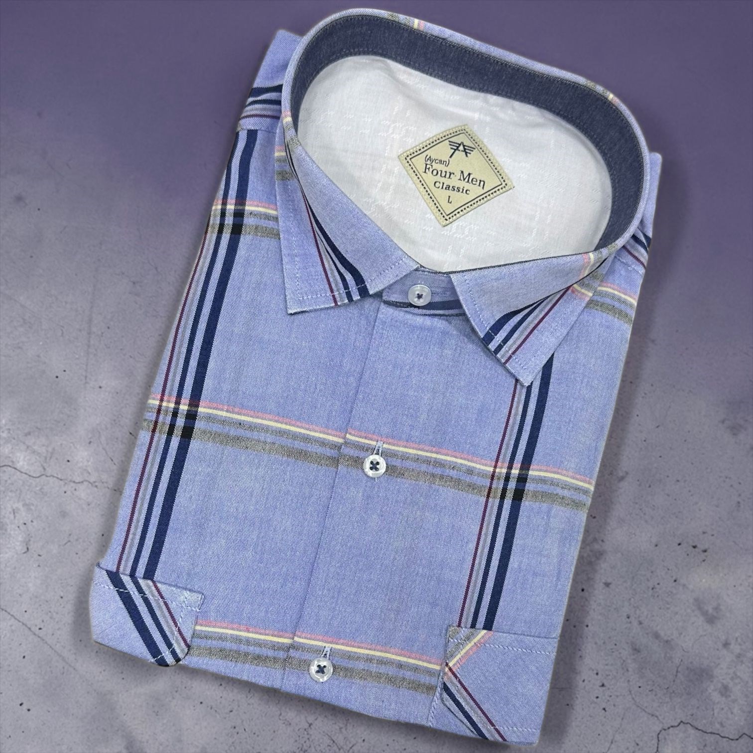 Linen Keten Klasik %100 Cotton Kısa Kollu Terletmeyen Gömlek 
