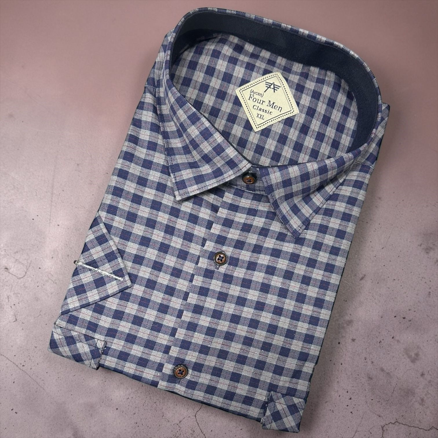 Linen Keten Klasik %100 Cotton Kısa Kollu Terletmeyen Gömlek 