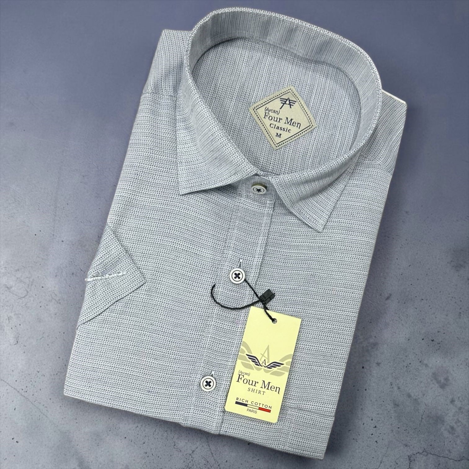 Linen Keten Klasik %100 Cotton Kısa Kollu Terletmeyen Gömlek 