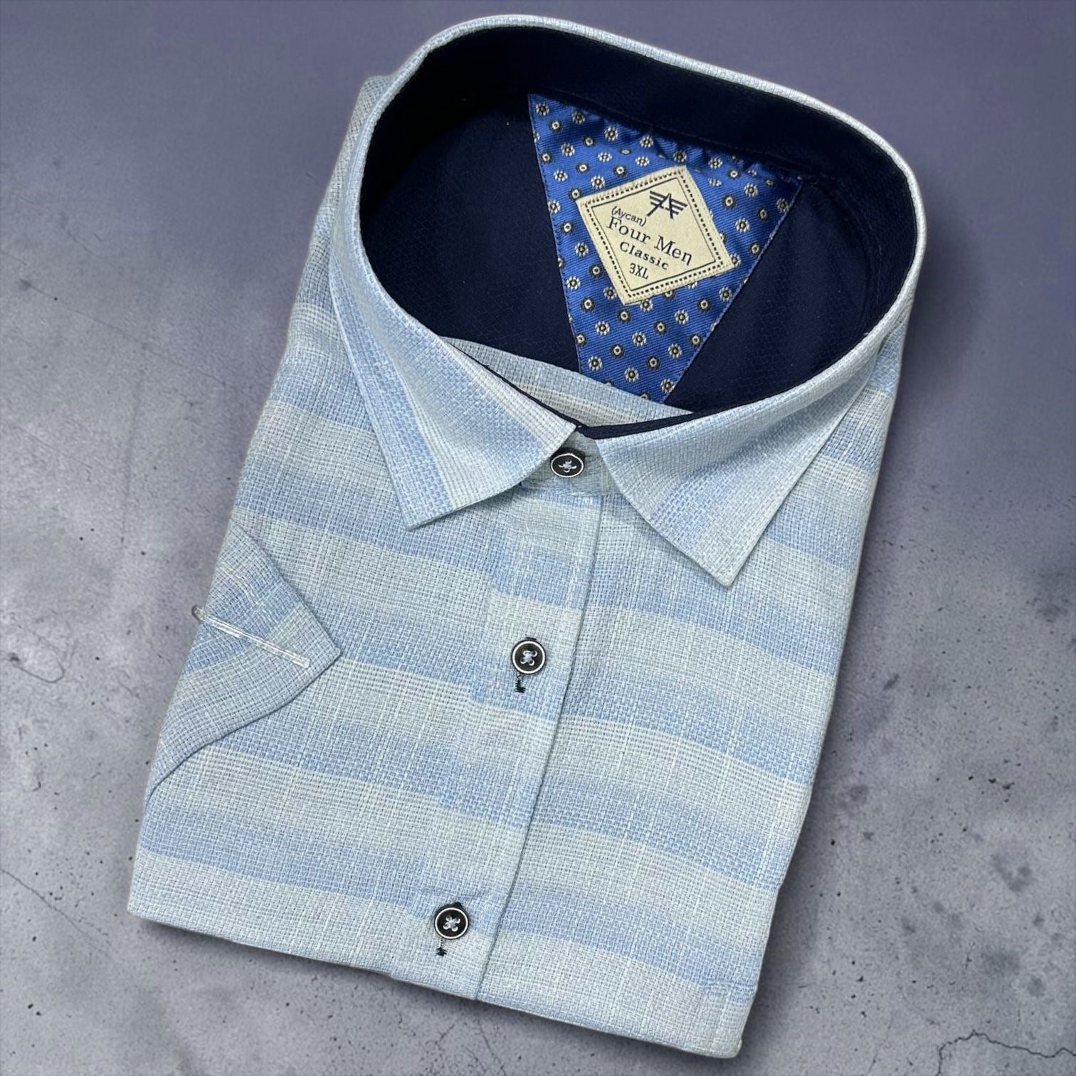 Linen Keten Klasik %100 Cotton Kısa Kollu Terletmeyen Gömlek 