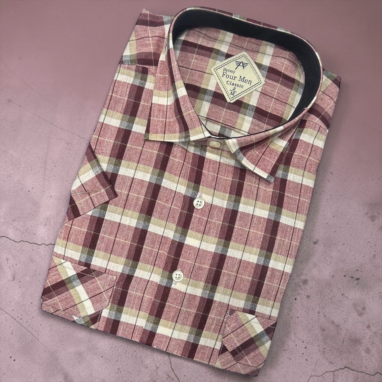 Linen Keten Klasik %100 Cotton Kısa Kollu Terletmeyen Gömlek 