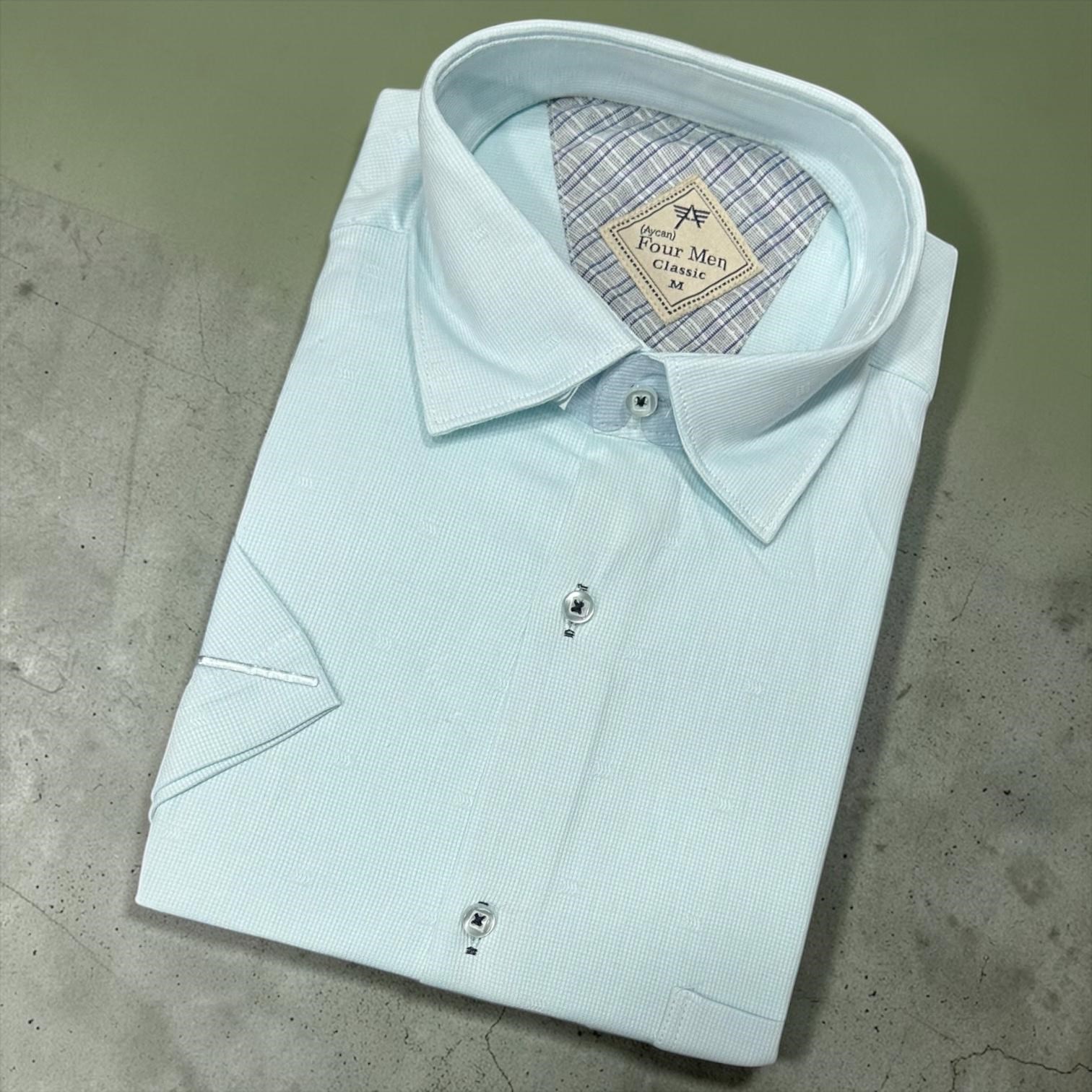 Linen Keten Klasik %100 Cotton Kısa Kollu Terletmeyen Gömlek 
