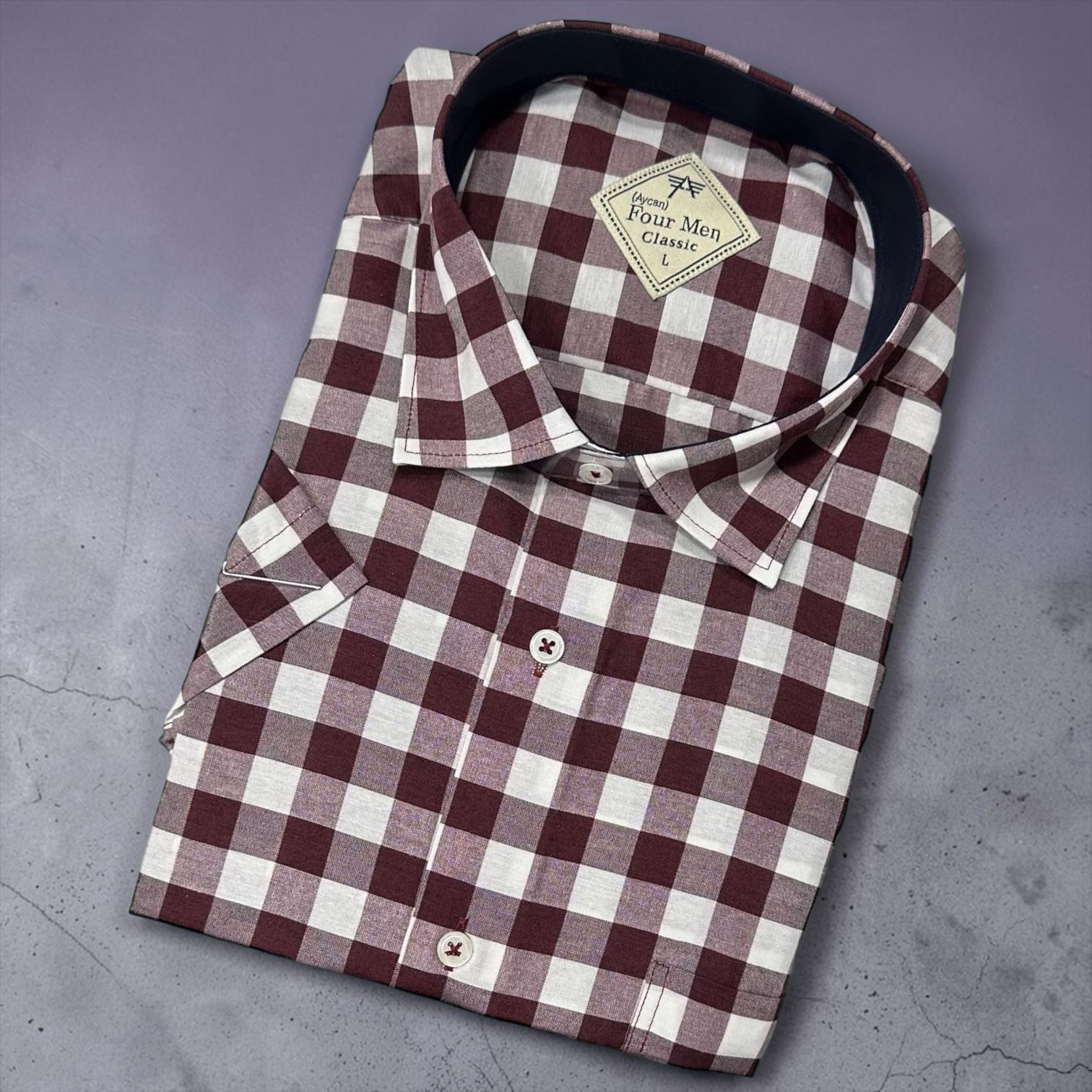Linen Keten Klasik %100 Cotton Kısa Kollu Terletmeyen Gömlek 