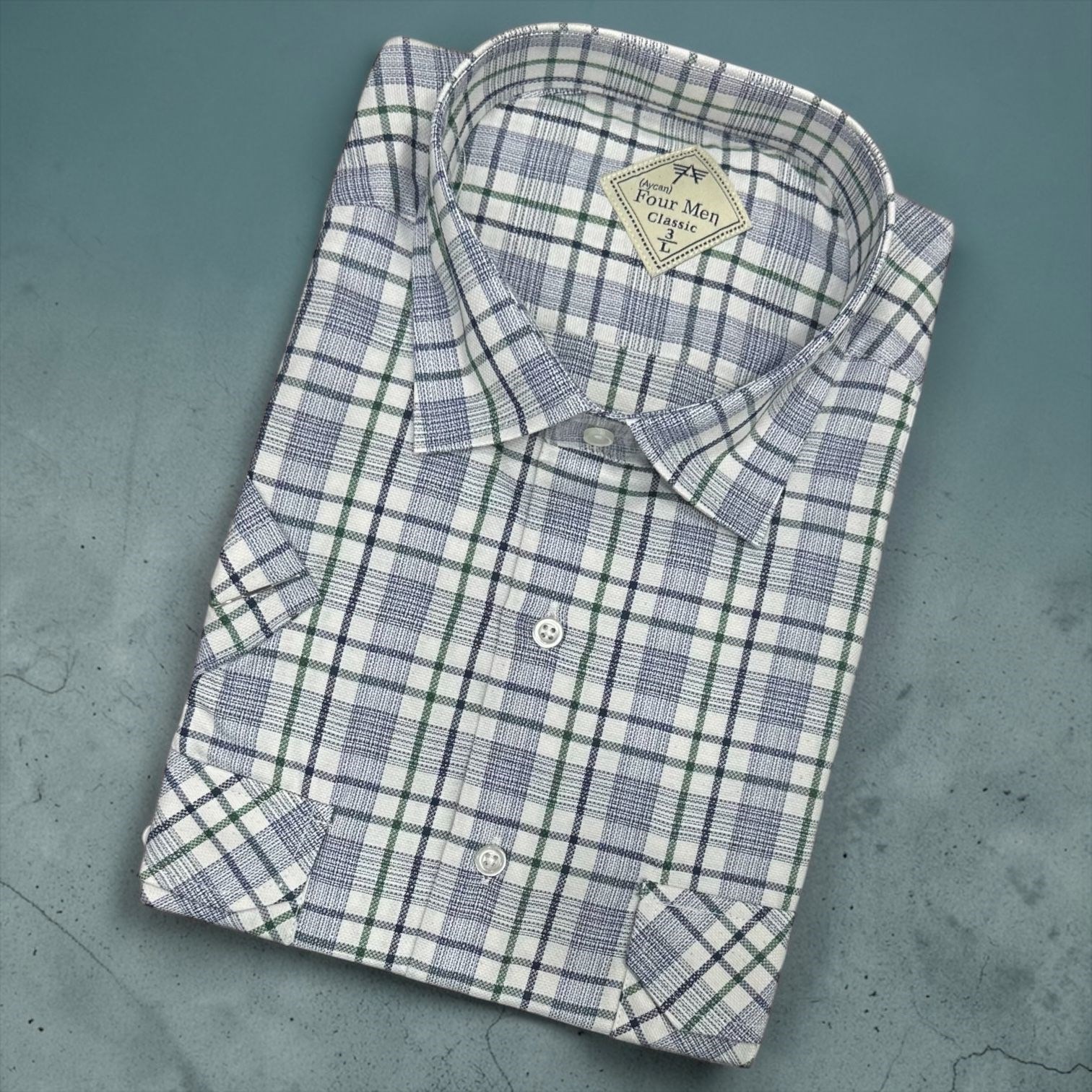 Linen Keten Klasik %100 Cotton Kısa Kollu Terletmeyen Gömlek 
