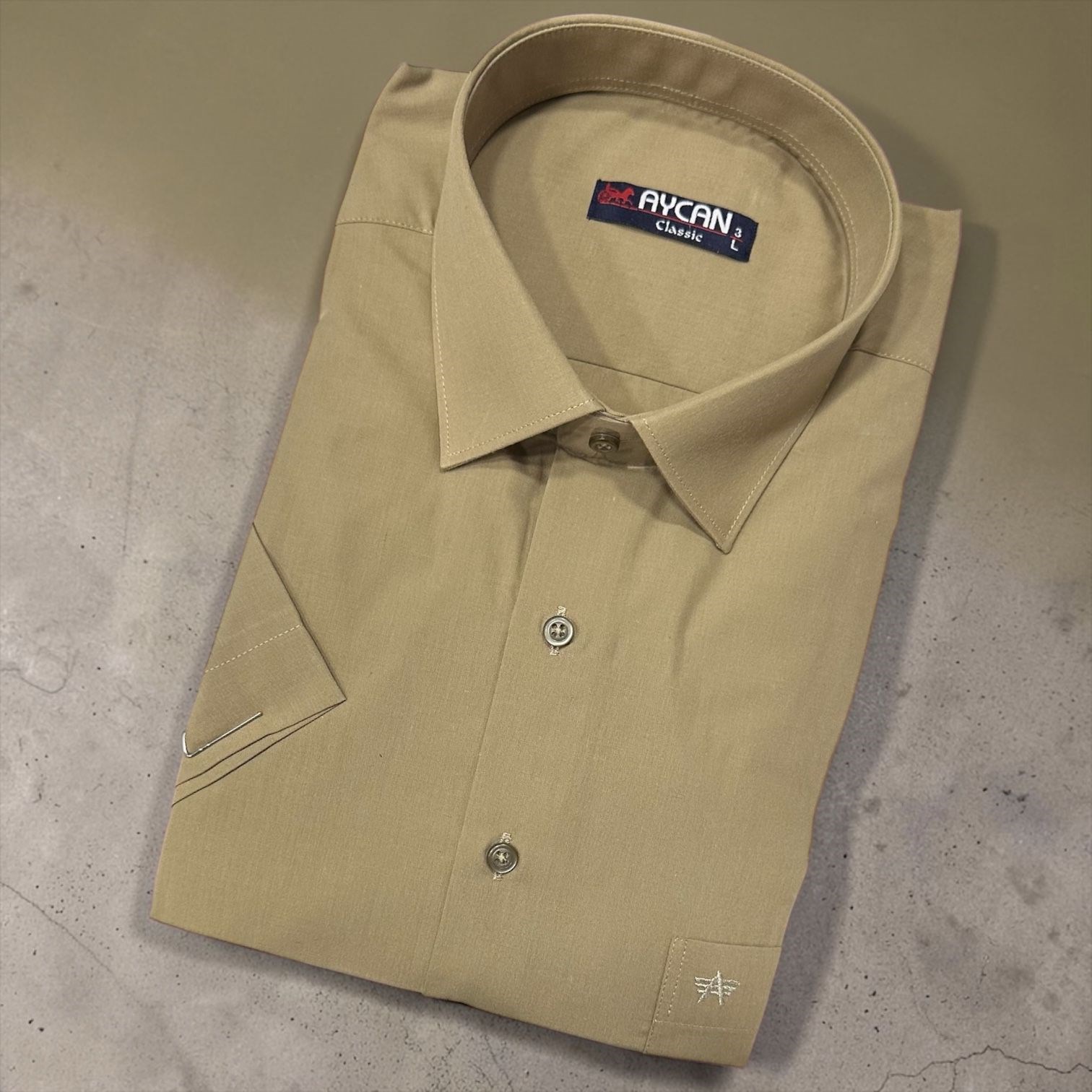 Linen Keten Klasik %100 Cotton Kısa Kollu Terletmeyen Gömlek 