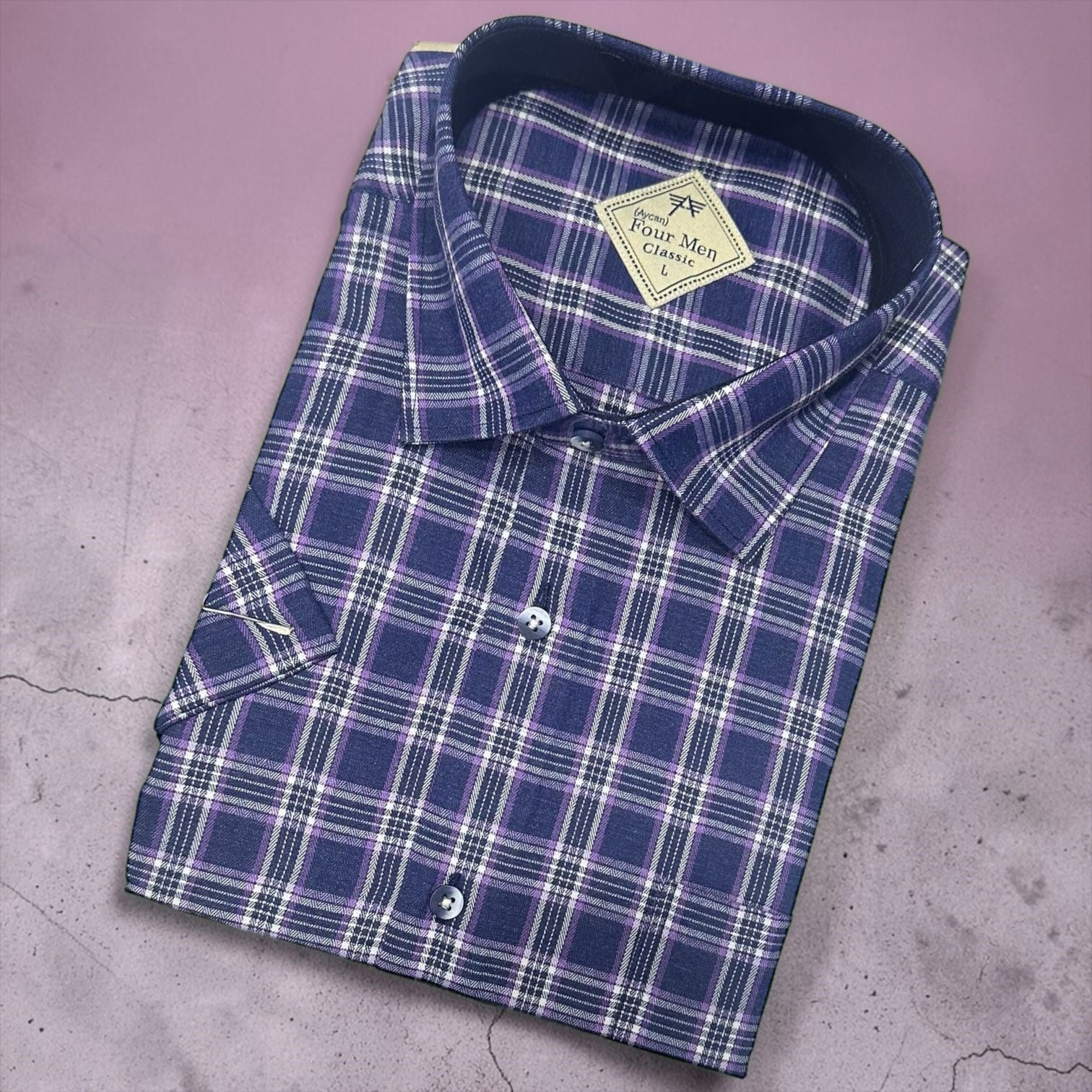 Linen Keten Klasik %100 Cotton Kısa Kollu Terletmeyen Gömlek 