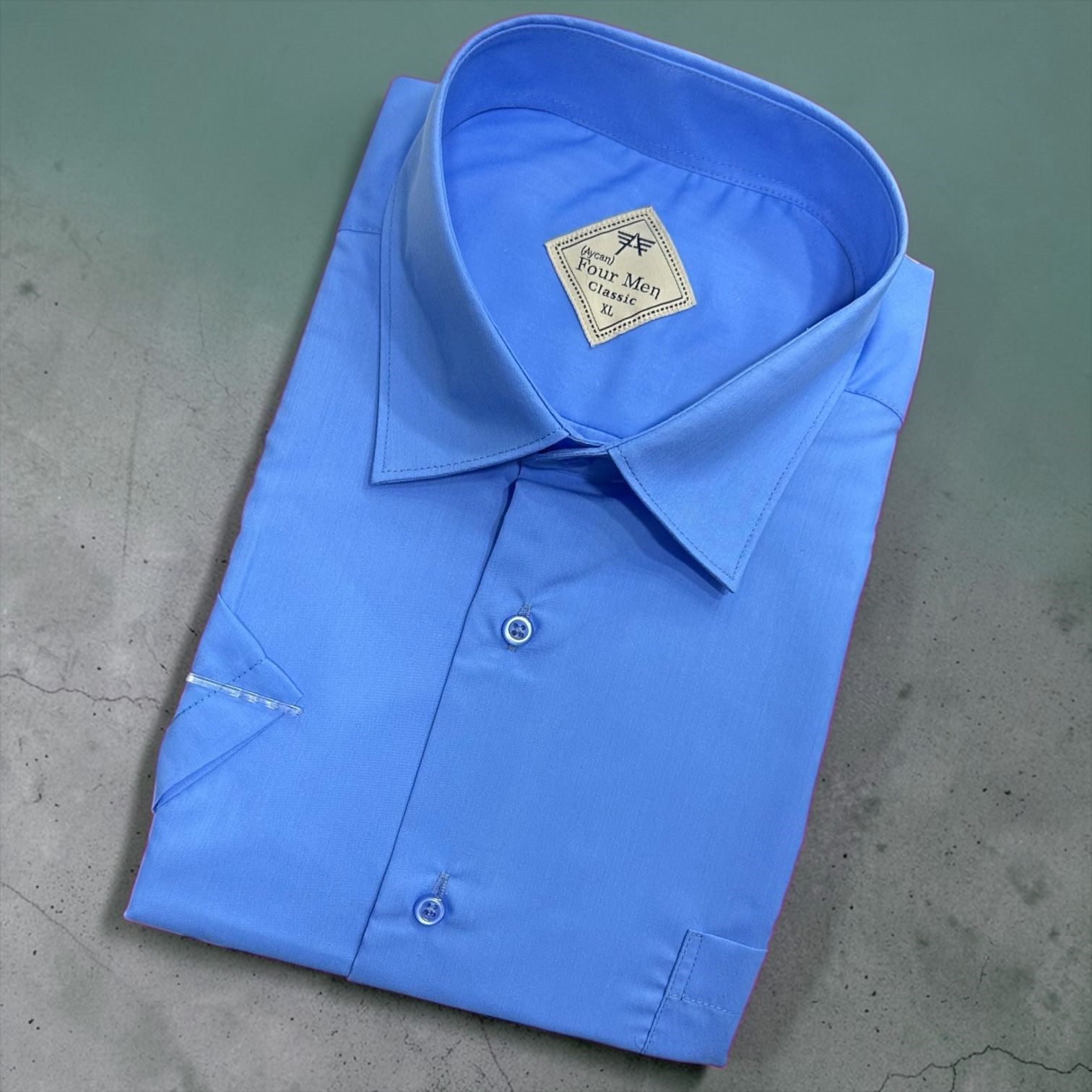 Linen Keten Klasik %100 Cotton Kısa Kollu Terletmeyen Gömlek 