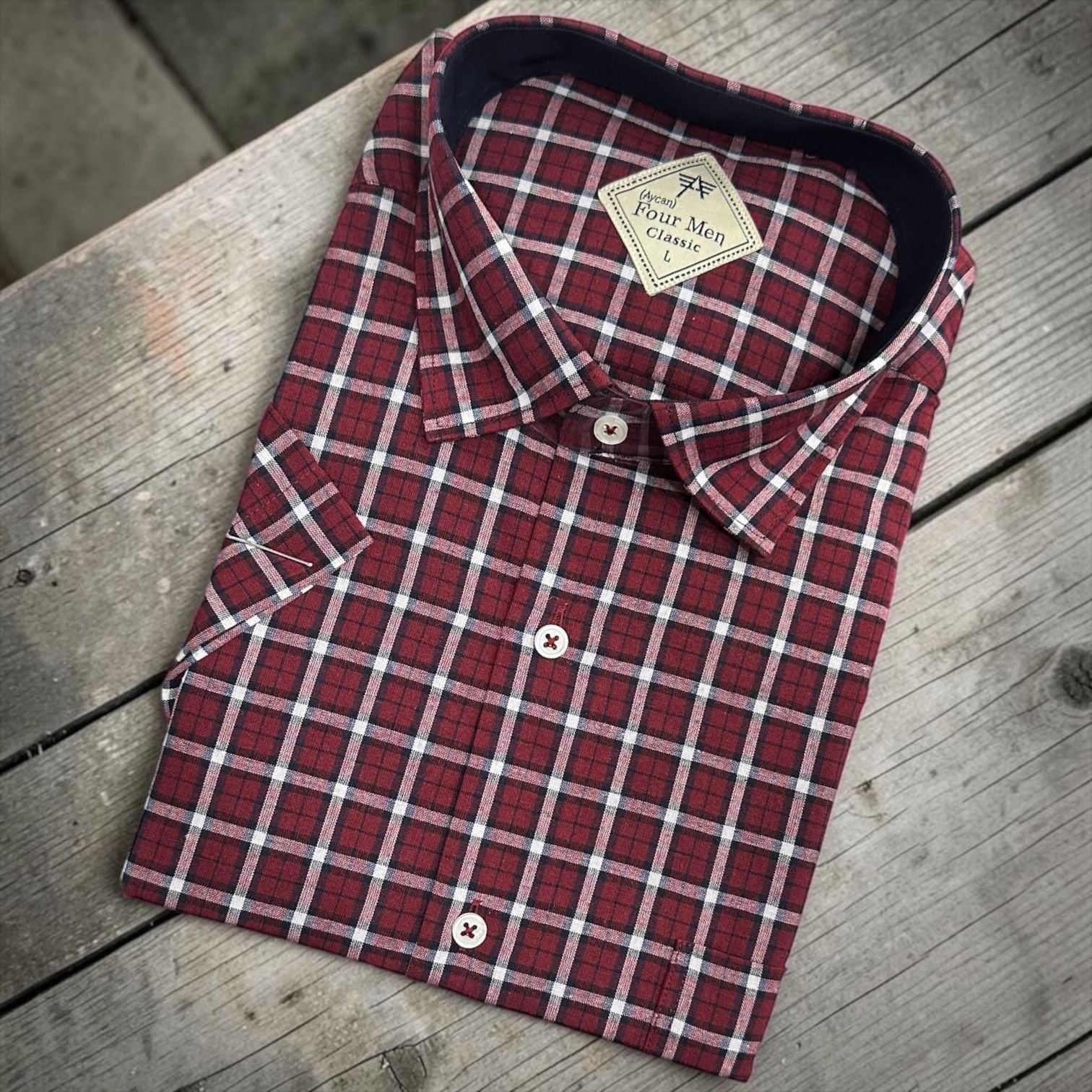 Linen Keten Klasik %100 Cotton Kısa Kollu Terletmeyen Gömlek 