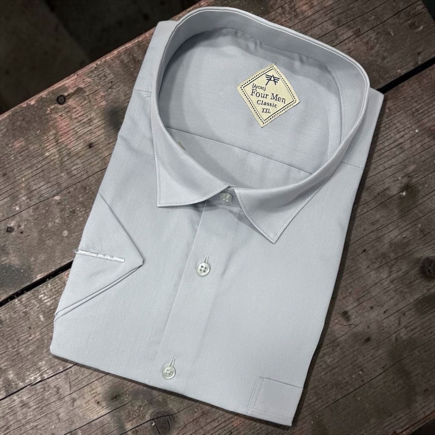 Linen Keten Klasik %100 Cotton Kısa Kollu Terletmeyen Gömlek 