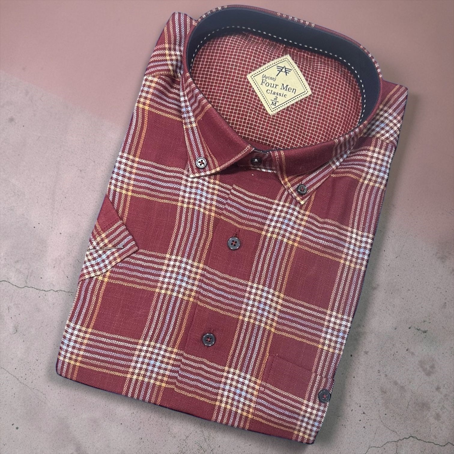 Linen Keten Klasik %100 Cotton Kısa Kollu Terletmeyen Gömlek 