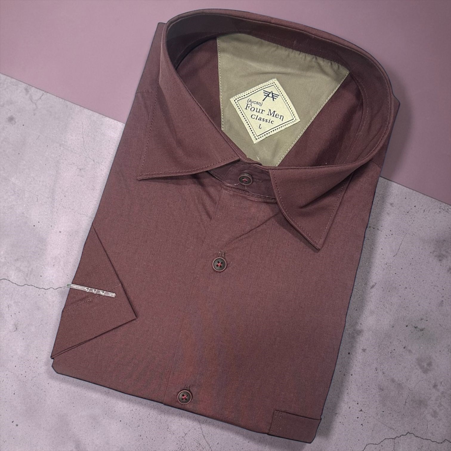 Linen Keten Klasik %100 Cotton Kısa Kollu Terletmeyen Gömlek 
