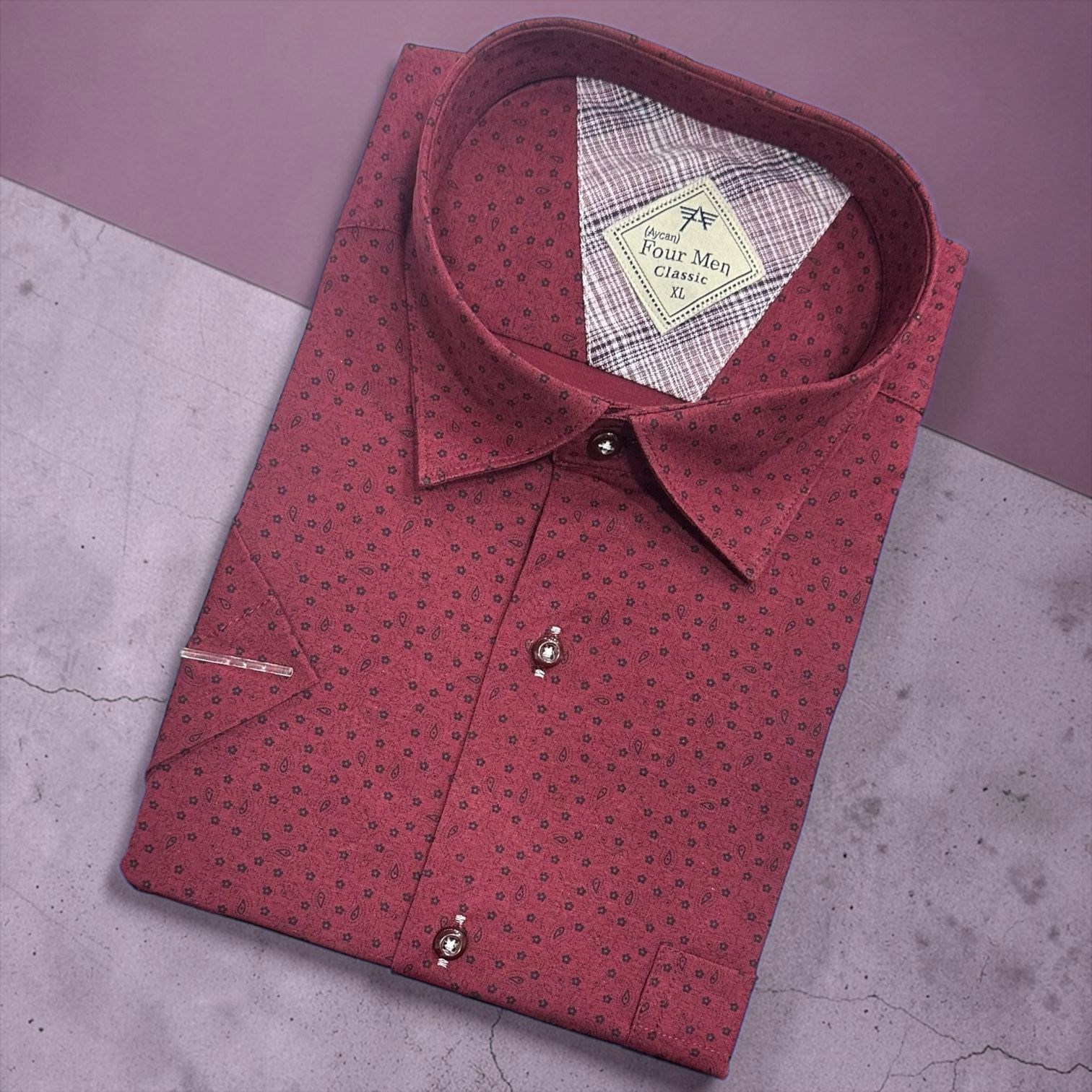 Linen Keten Klasik %100 Cotton Kısa Kollu Terletmeyen Gömlek 