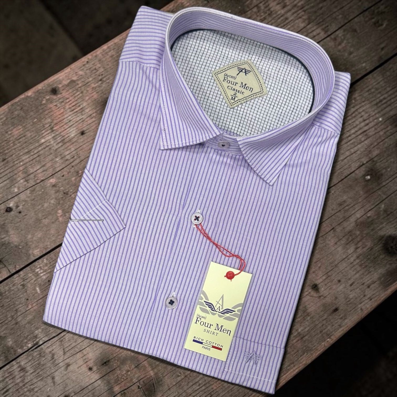 Linen Keten Klasik %100 Cotton Kısa Kollu Terletmeyen Gömlek 