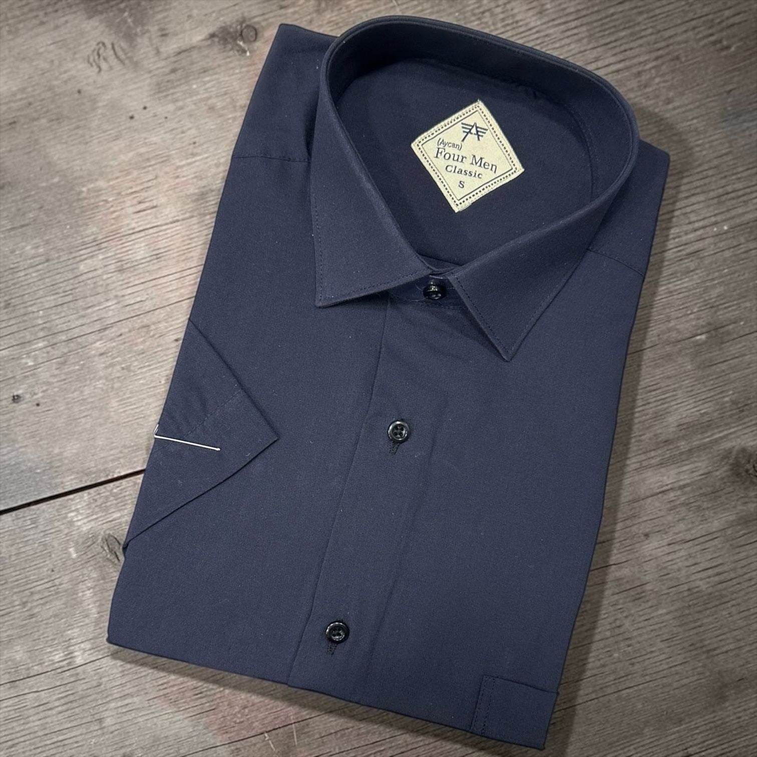 Linen Keten Klasik %100 Cotton Kısa Kollu Terletmeyen Gömlek 