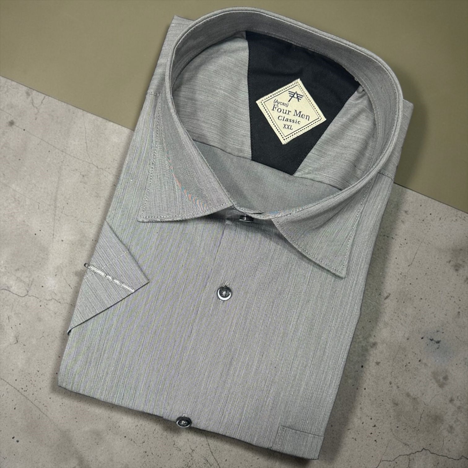 Linen Keten Klasik %100 Cotton Kısa Kollu Terletmeyen Gömlek 