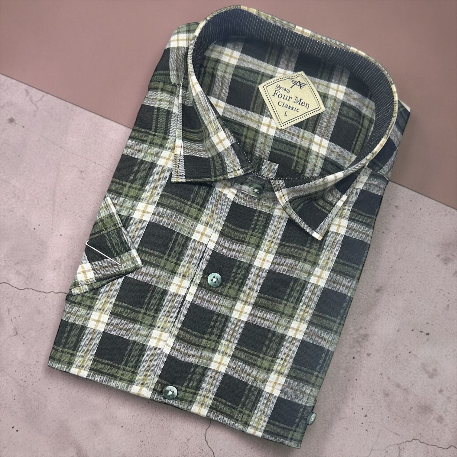 Linen Keten Klasik %100 Cotton Kısa Kollu Terletmeyen Gömlek 