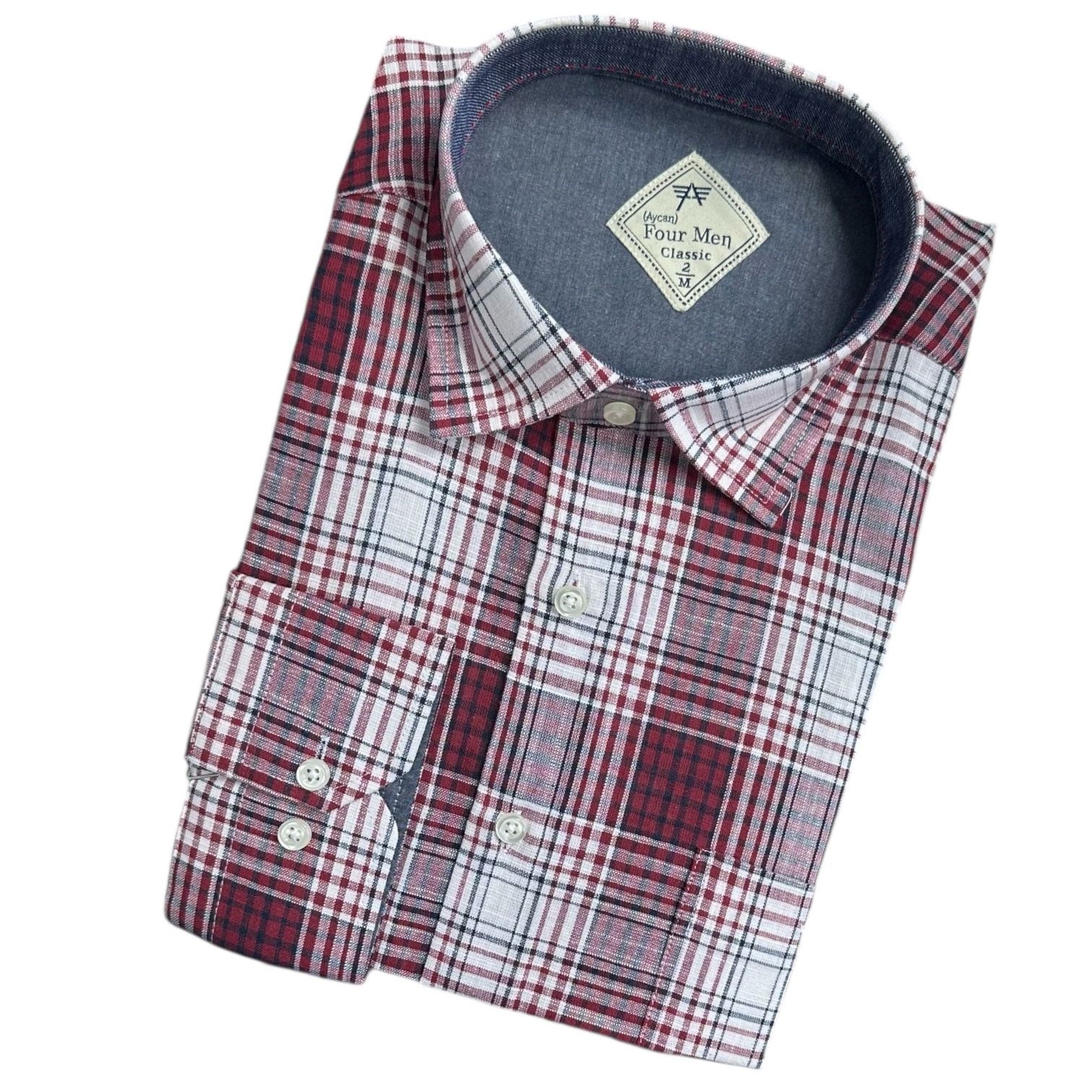 Linen Keten Klasik %100 Cotton Uzun Kollu Terletmeyen Gömlek 