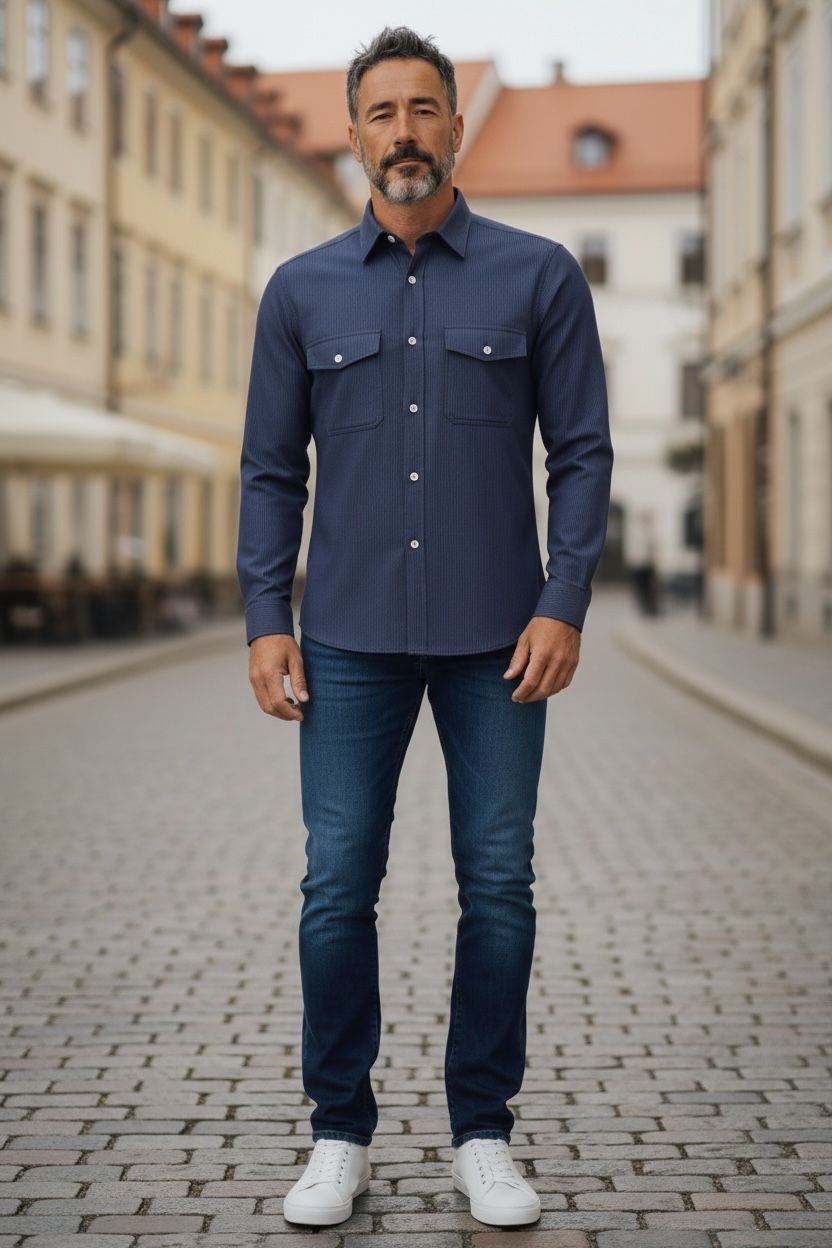 Linen Keten Klasik %100 Cotton Uzun Kollu Terletmeyen Gömlek 