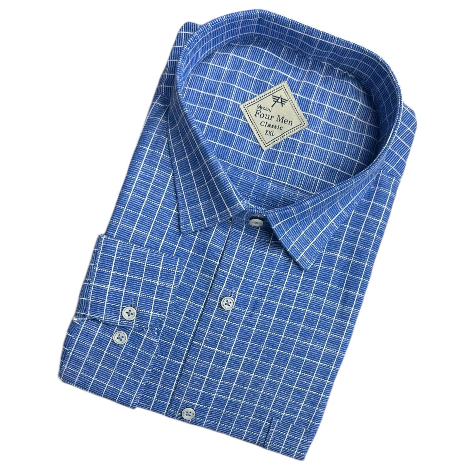 Linen Keten Klasik %100 Cotton Uzun Kollu Terletmeyen Gömlek 