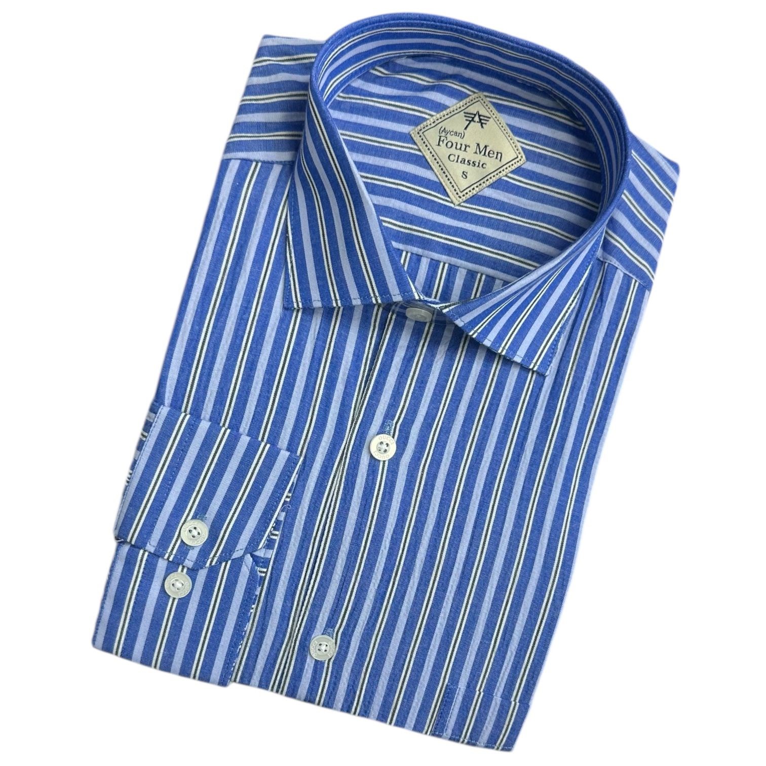 Linen Keten Klasik %100 Cotton Uzun Kollu Terletmeyen Gömlek 
