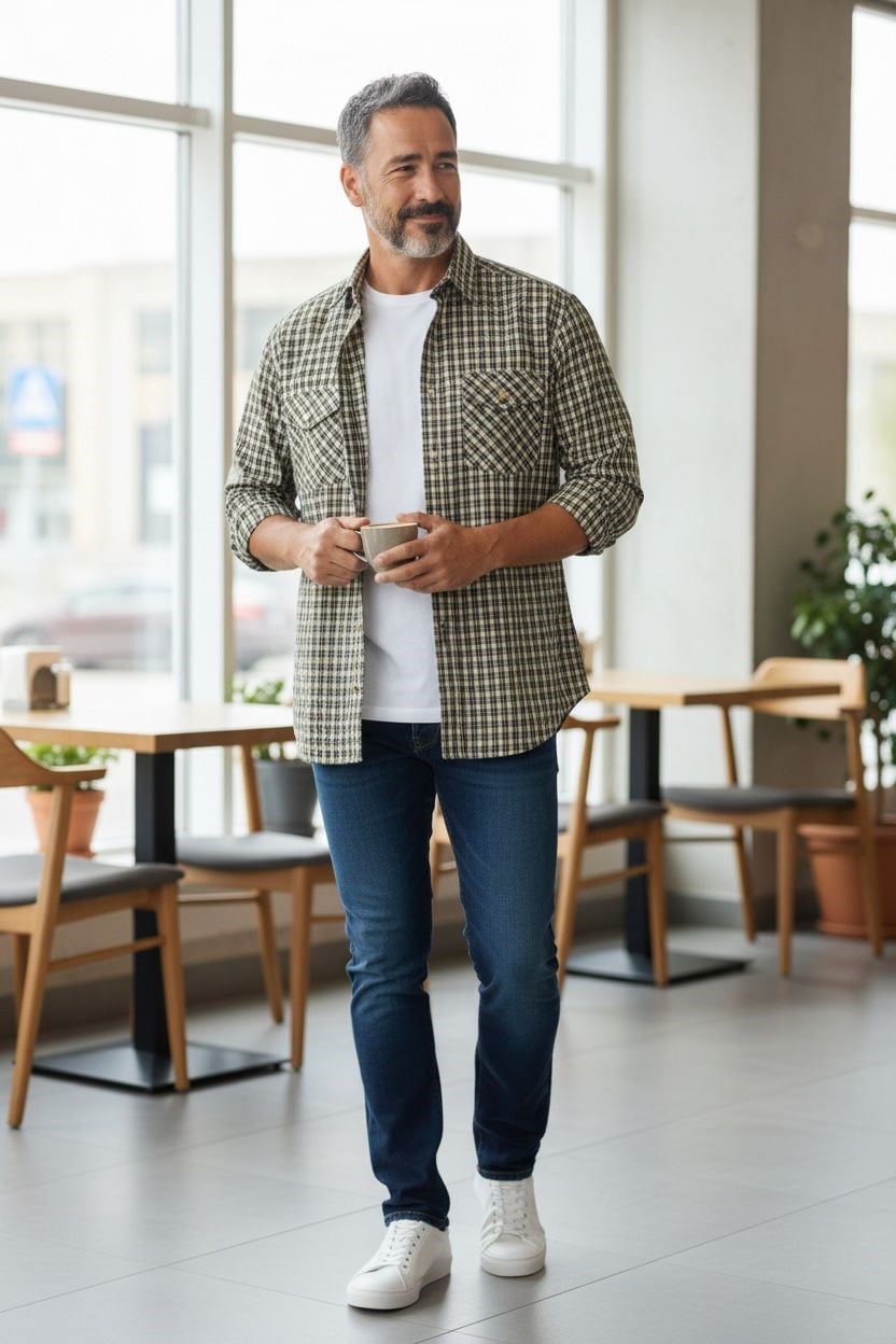 Linen Keten Klasik %100 Cotton Uzun Kollu Terletmeyen Gömlek 