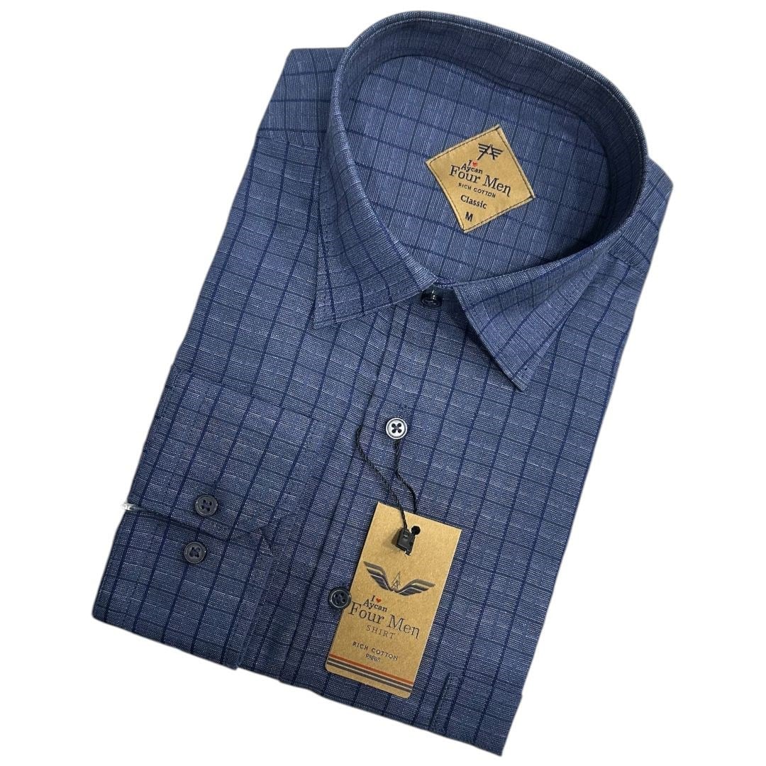 Linen Keten Klasik %100 Cotton Uzun Kollu Terletmeyen Gömlek 